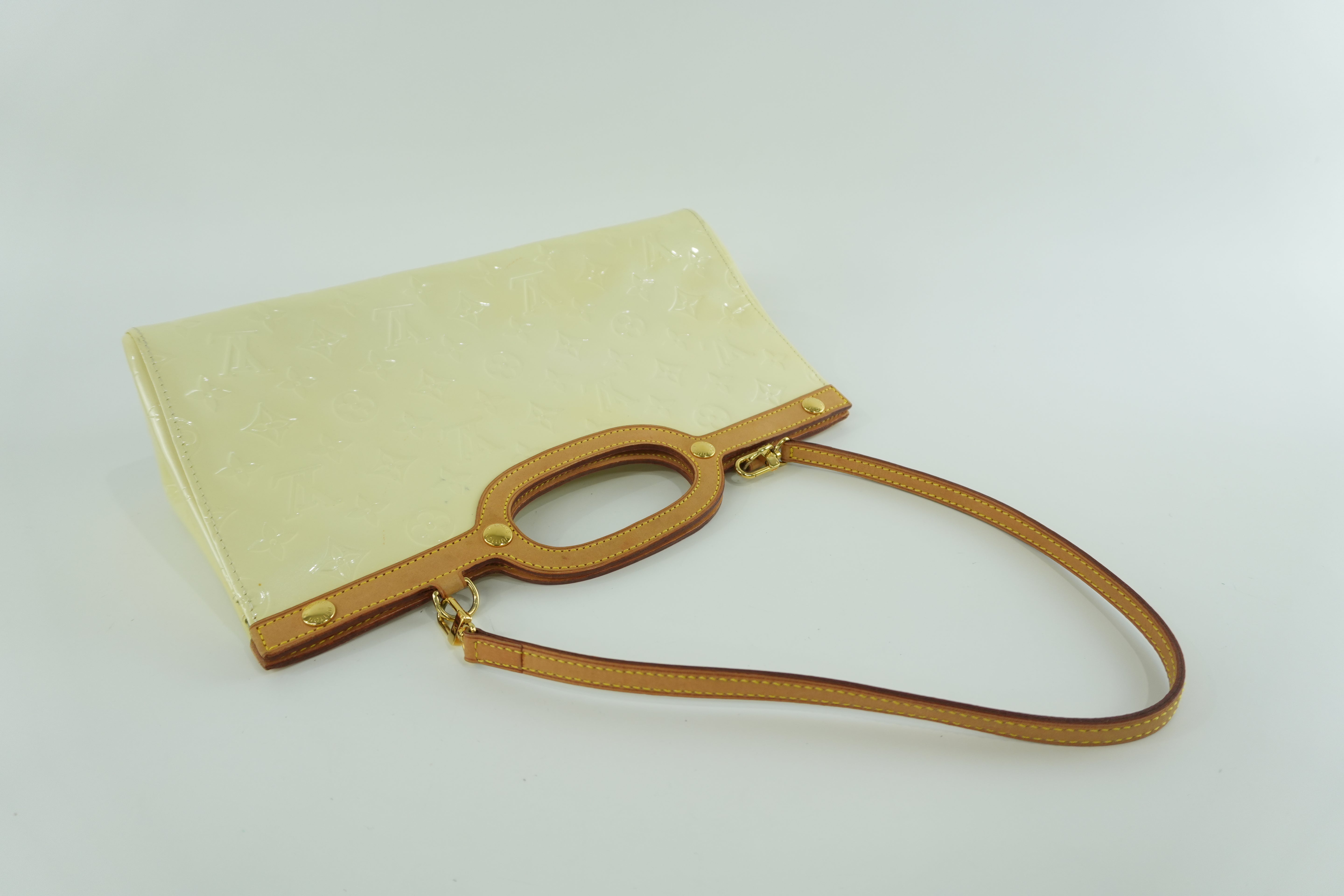 Louis Vuitton Roxbury Vernis Two Way Shoulder Bag Yellow Used