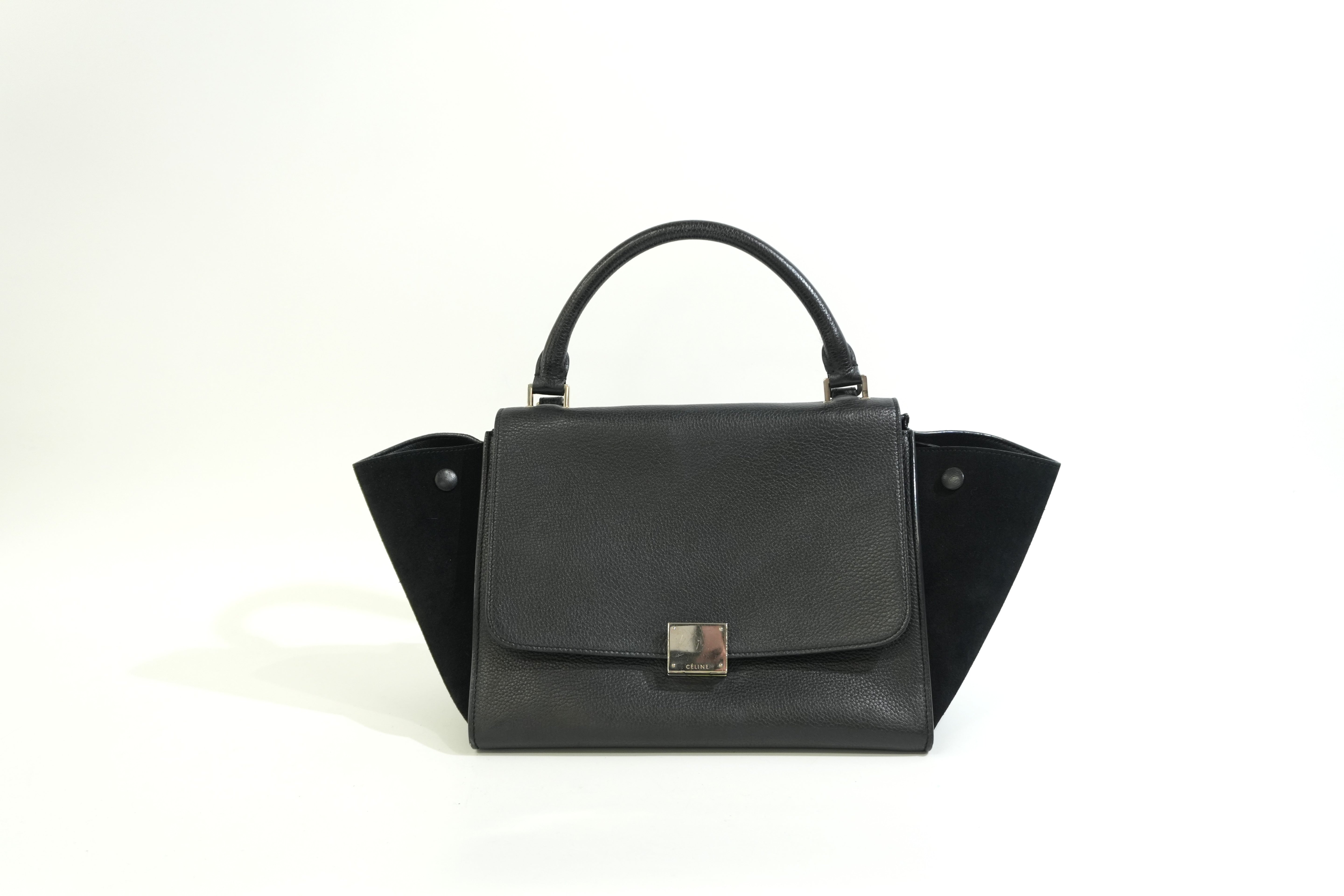 Pre-owned Celine Leather Trapeze Handbag Black