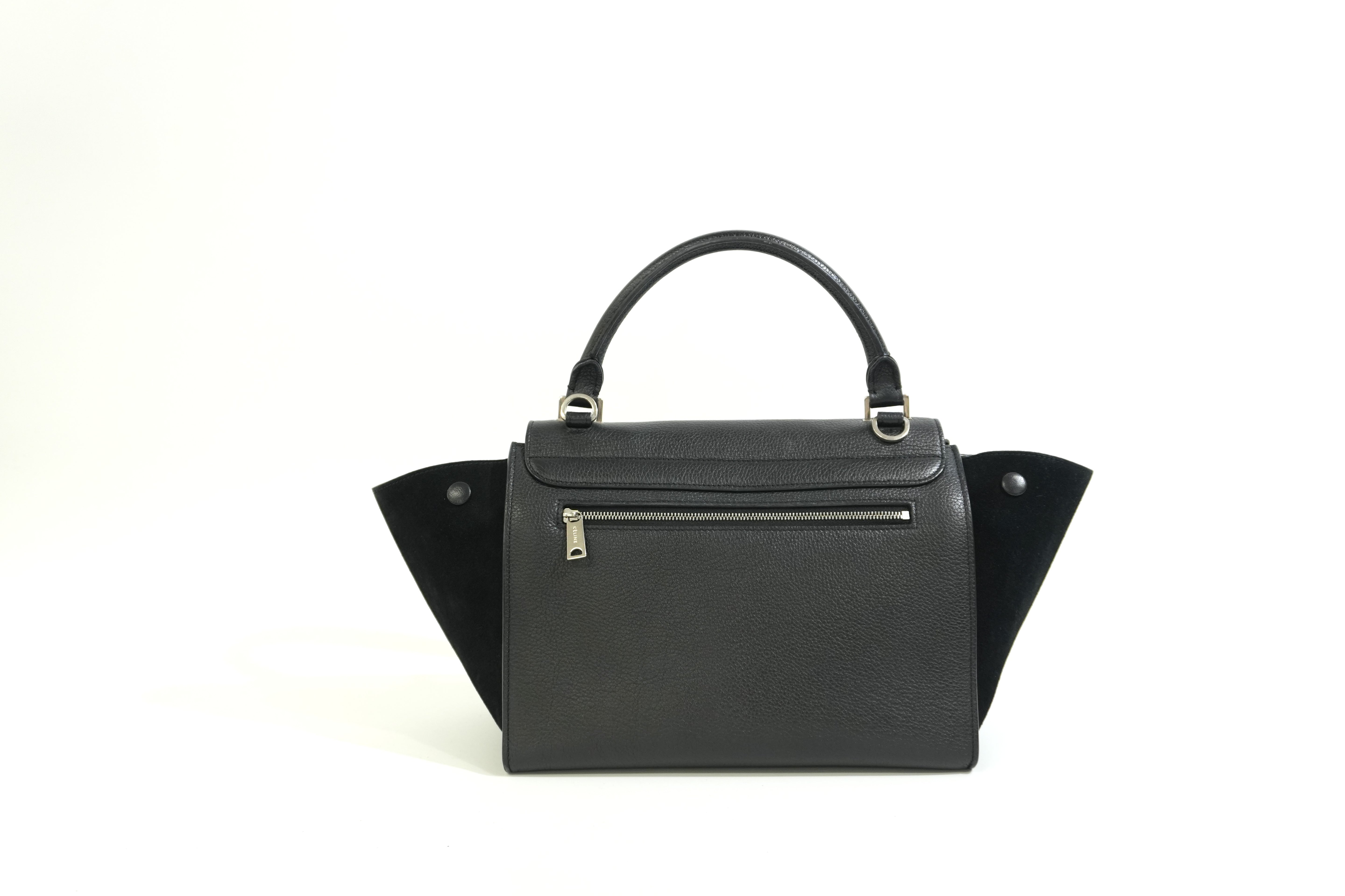 Pre-owned Celine Leather Trapeze Handbag Black