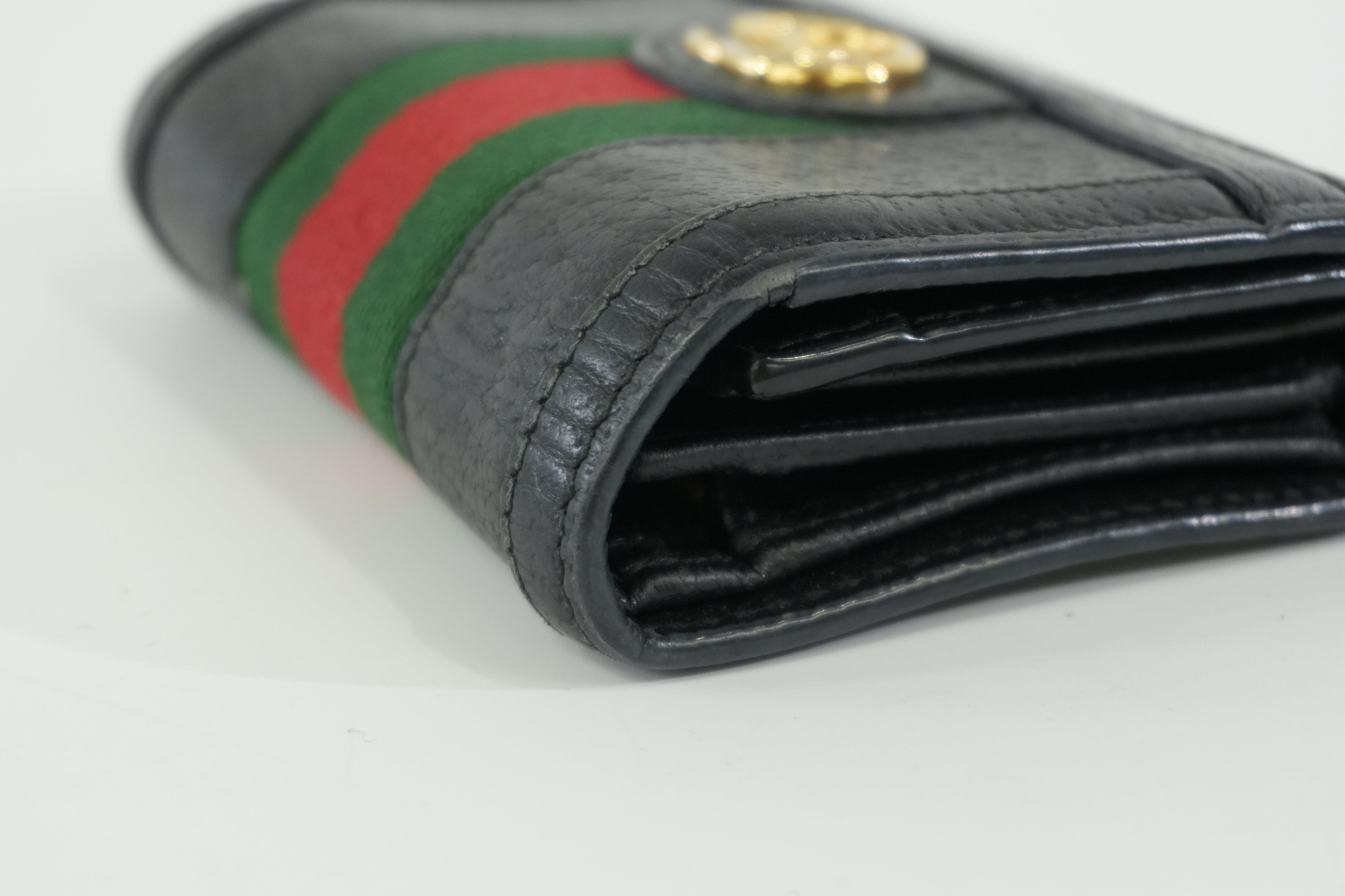 Pre-owned Gucci Trifold Wallet Black