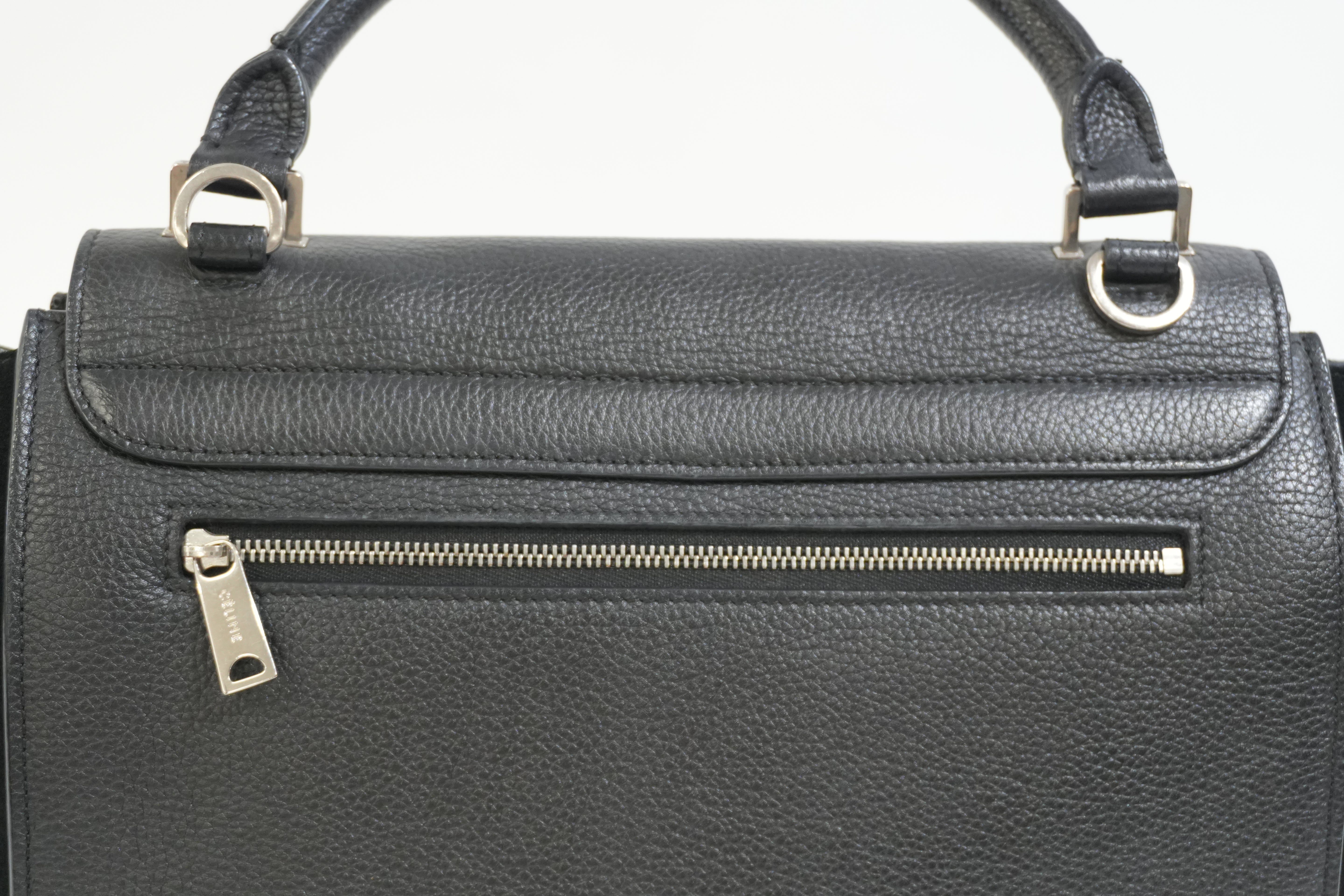 Pre-owned Celine Leather Trapeze Handbag Black