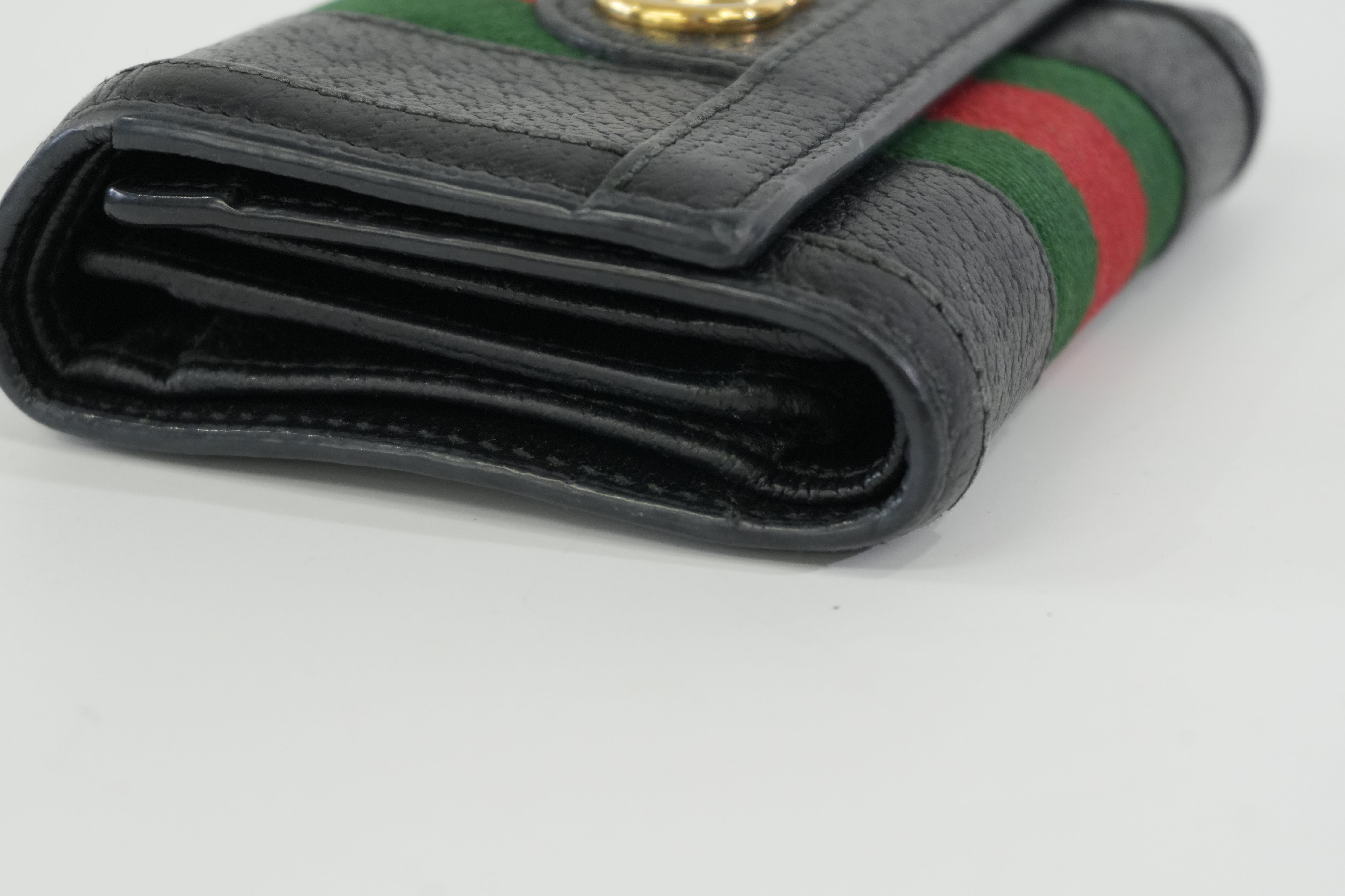 Pre-owned Gucci Trifold Wallet Black