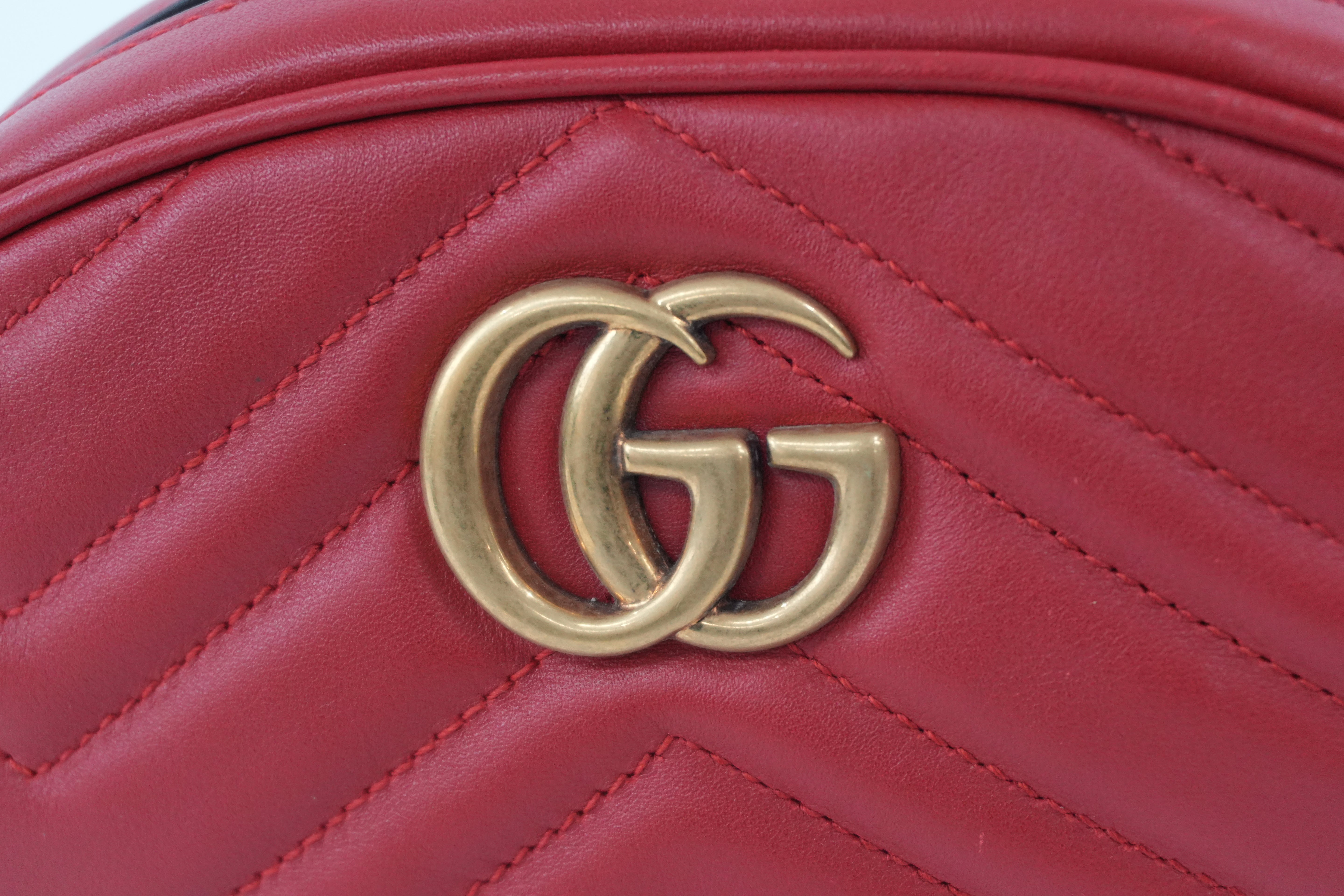 Gucci Marmont Waist Bag Red Size 75