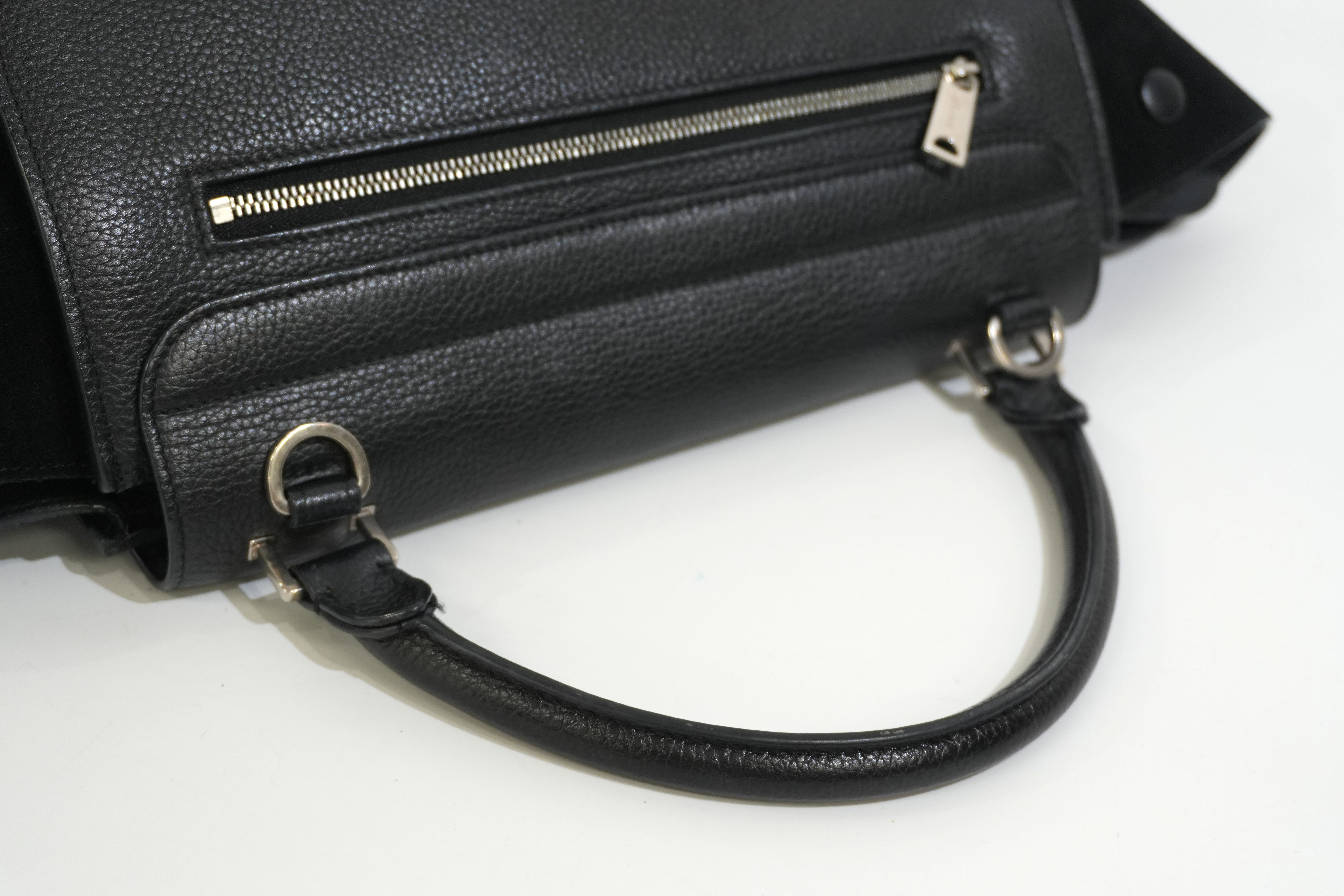 Pre-owned Celine Leather Trapeze Handbag Black