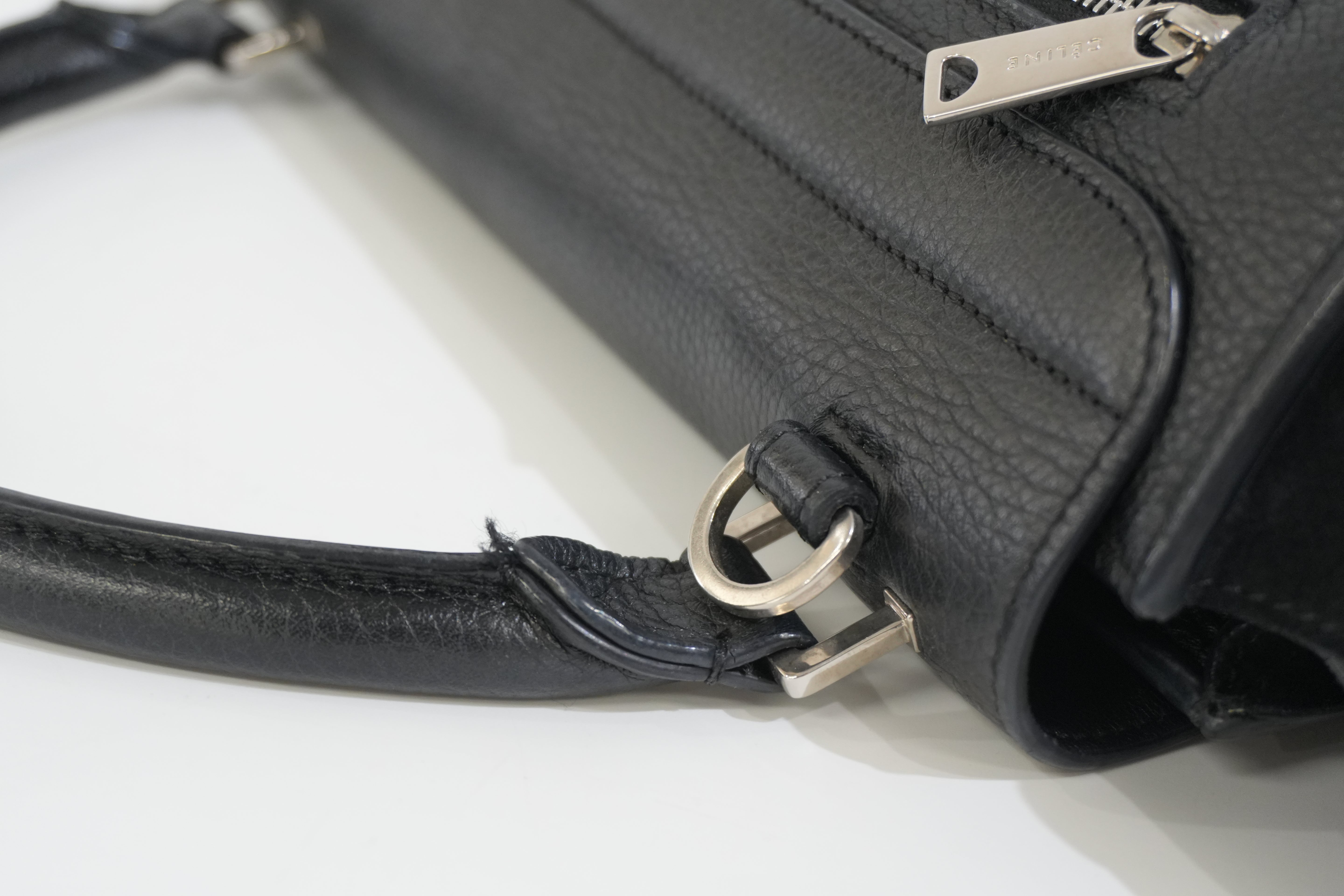 Pre-owned Celine Leather Trapeze Handbag Black