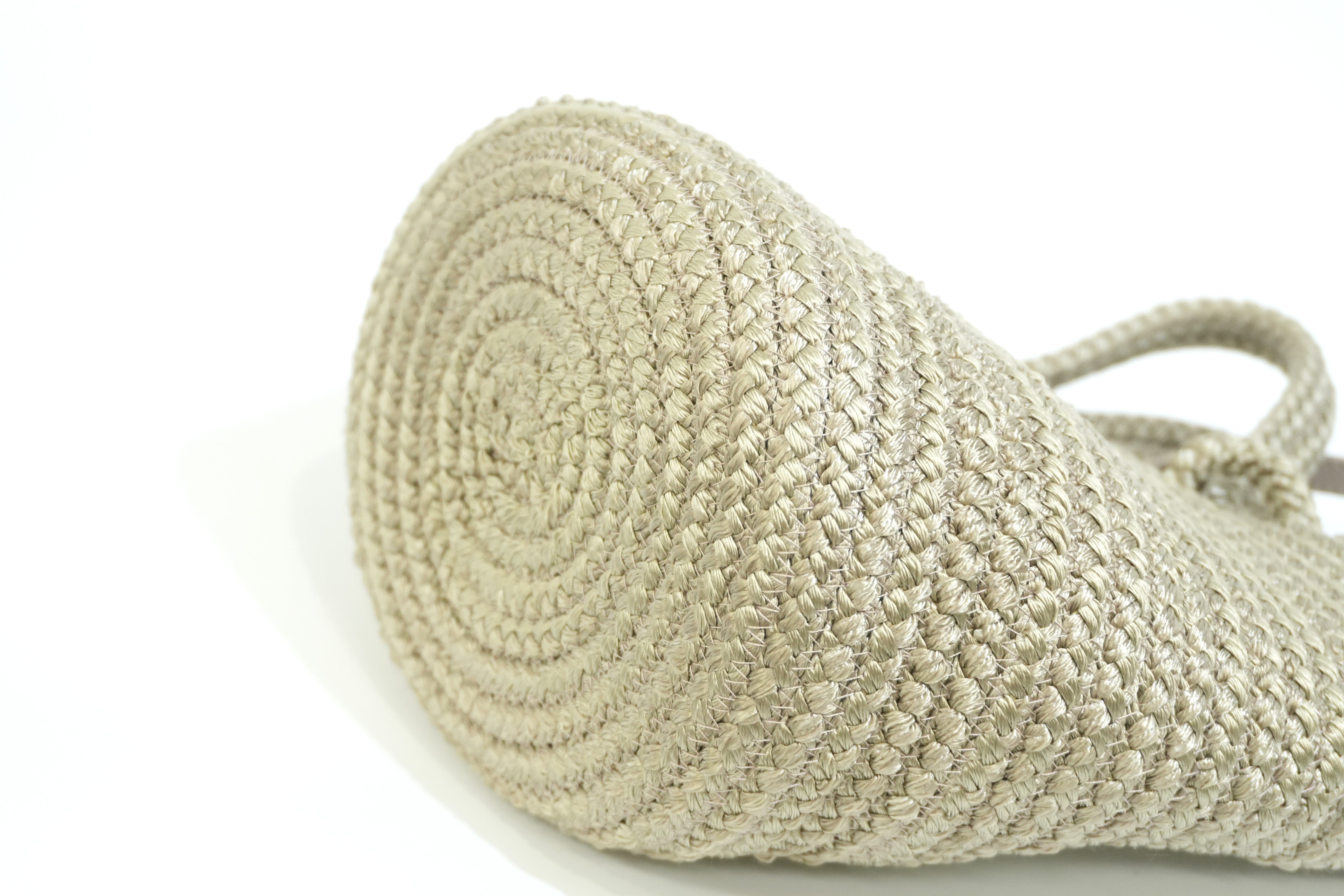 Pre-owned Balenciaga Woven Cord Small Basket Shoulder Bag Brown