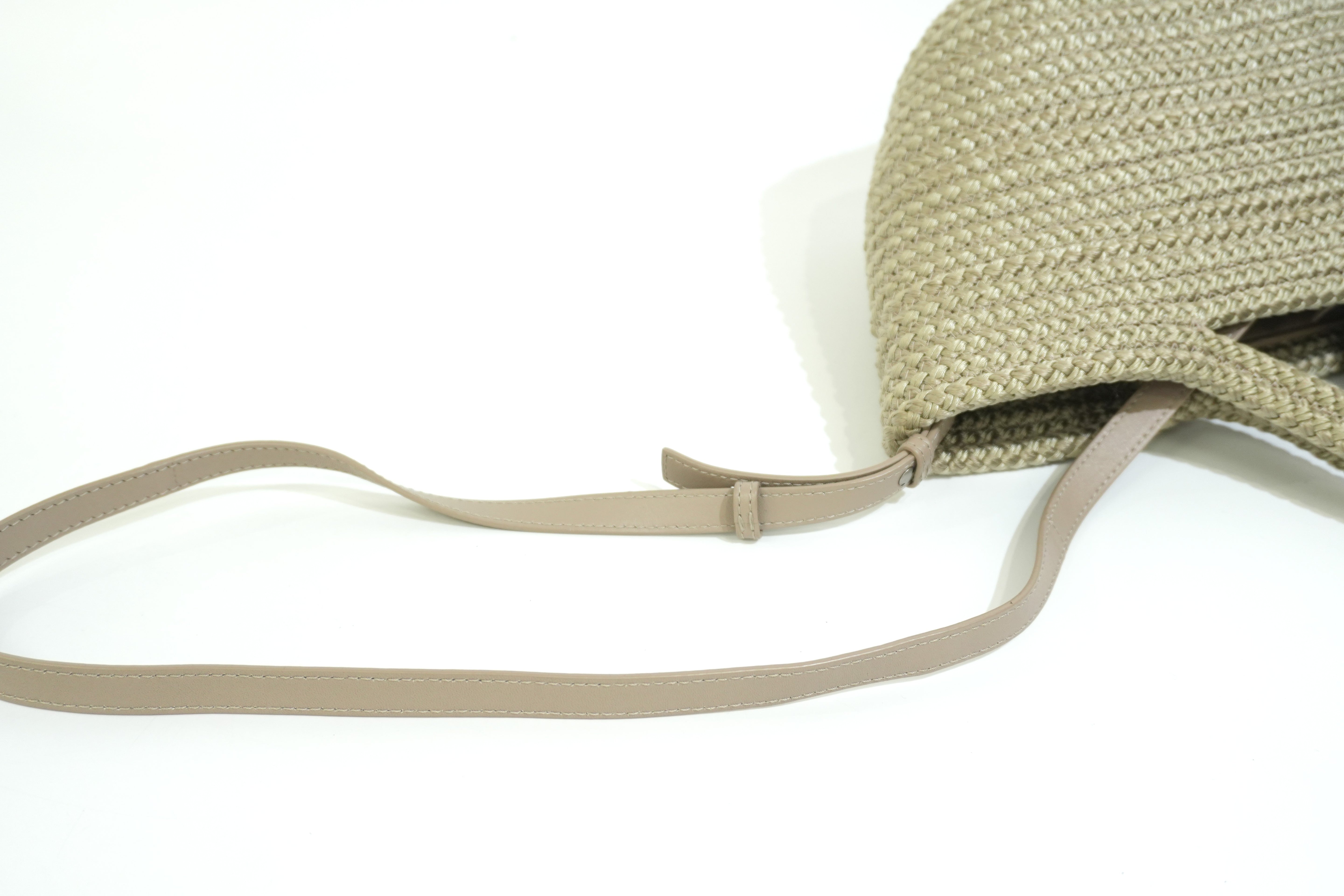 Pre-owned Balenciaga Woven Cord Small Basket Shoulder Bag Brown