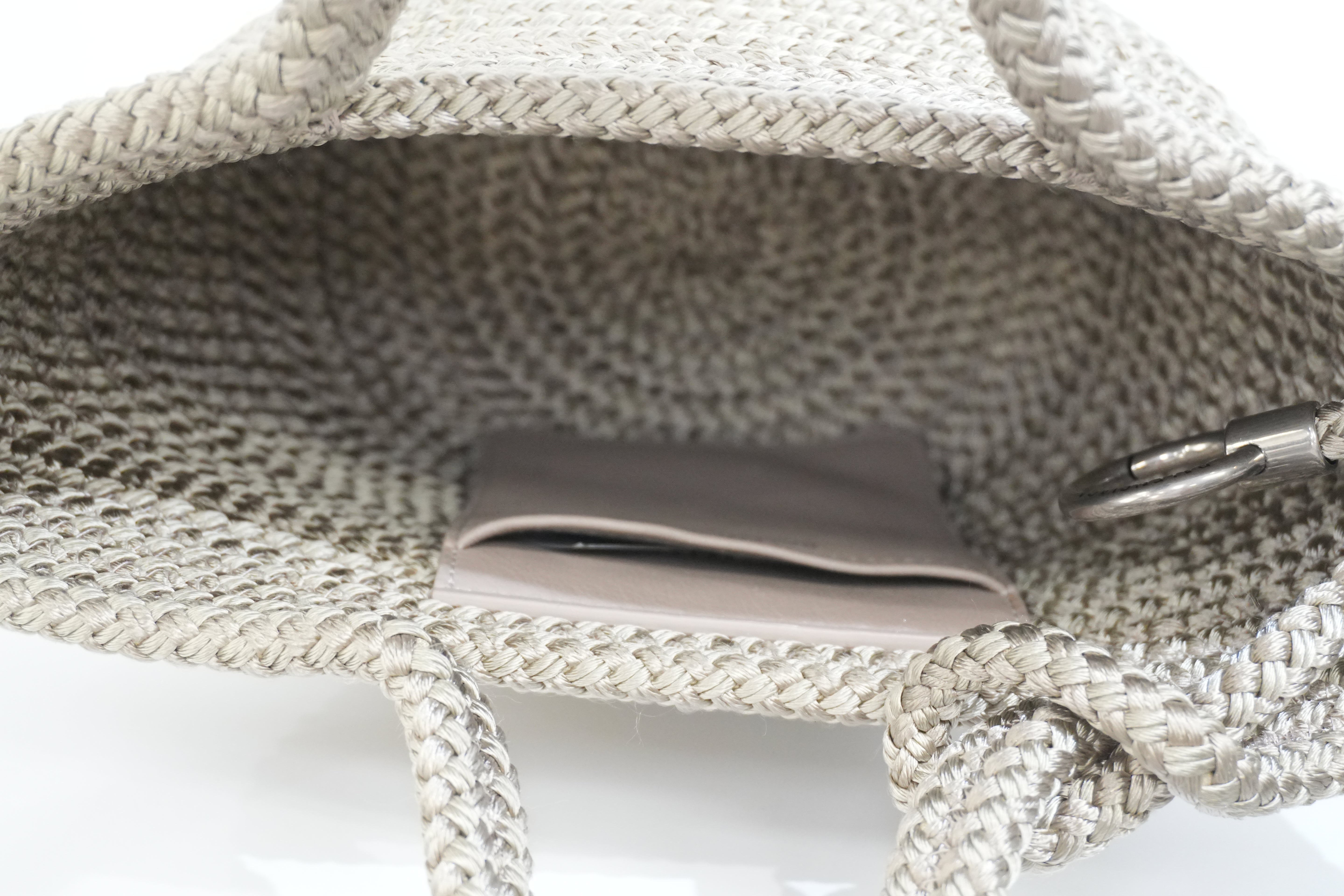 Pre-owned Balenciaga Woven Cord Small Basket Shoulder Bag Brown