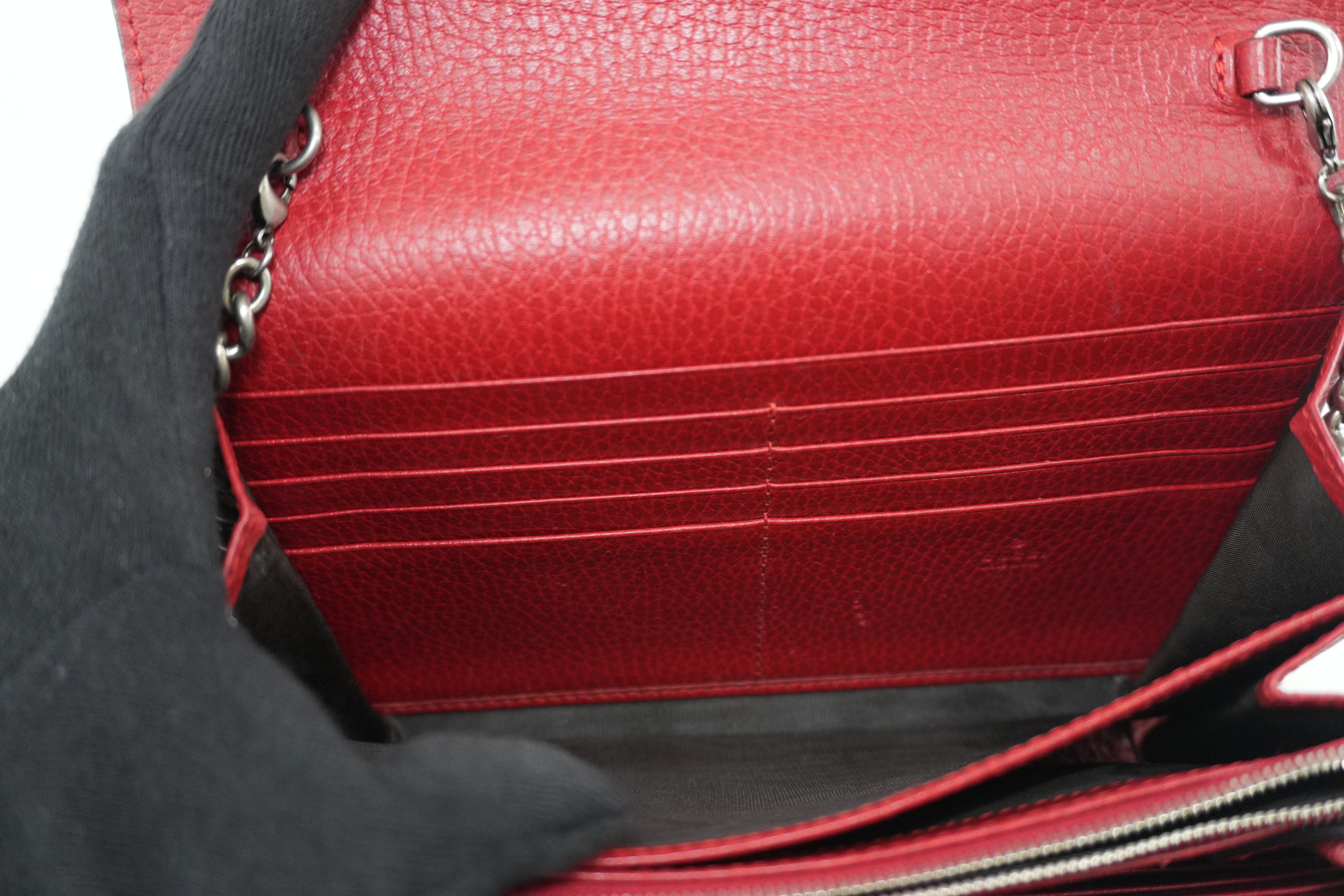 Gucci Dionysus Wallet on Chain Red Used