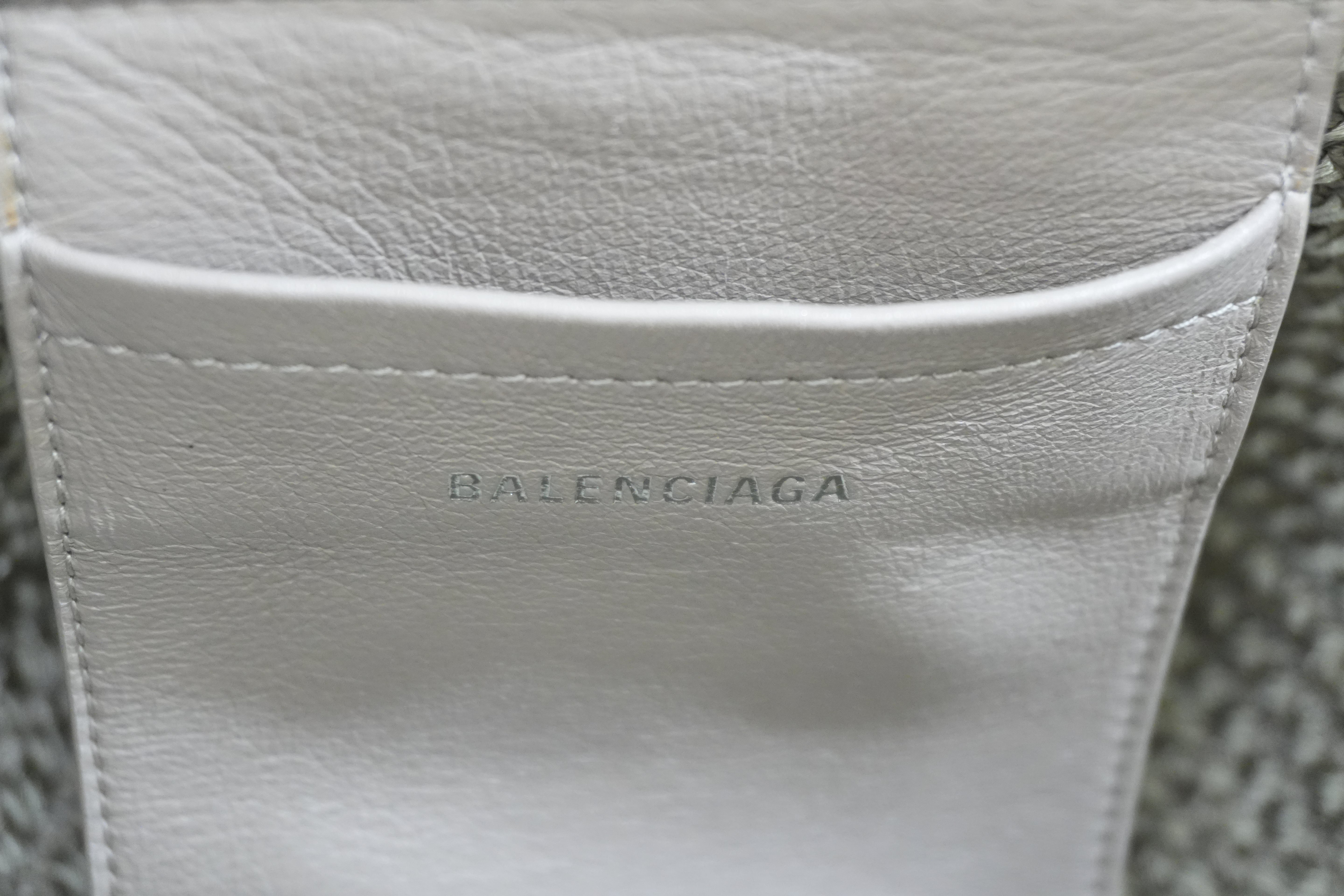 Pre-owned Balenciaga Woven Cord Small Basket Shoulder Bag Brown