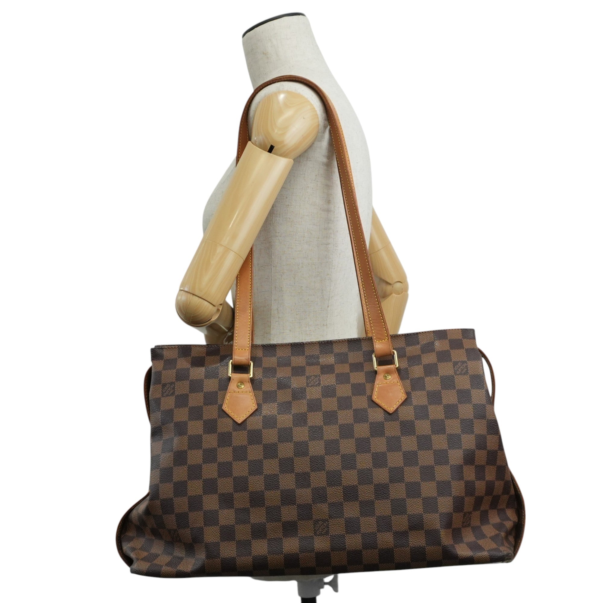Pre-owned Louis Vuitton Damier Ebene Centenaire Columbine Shoulder Tote Bag