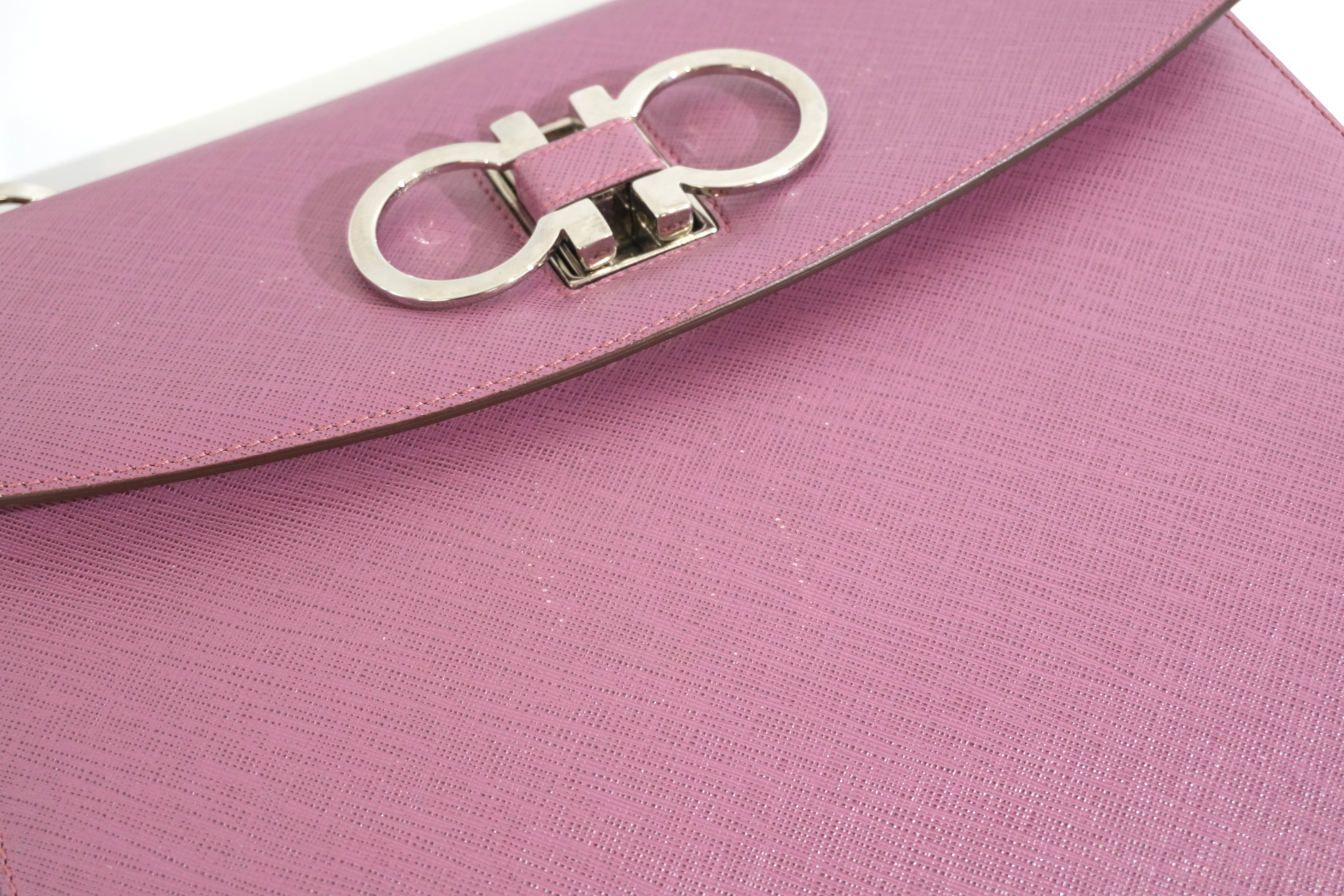 Pre-owned Ferragamo Top Handle Handbag Pink