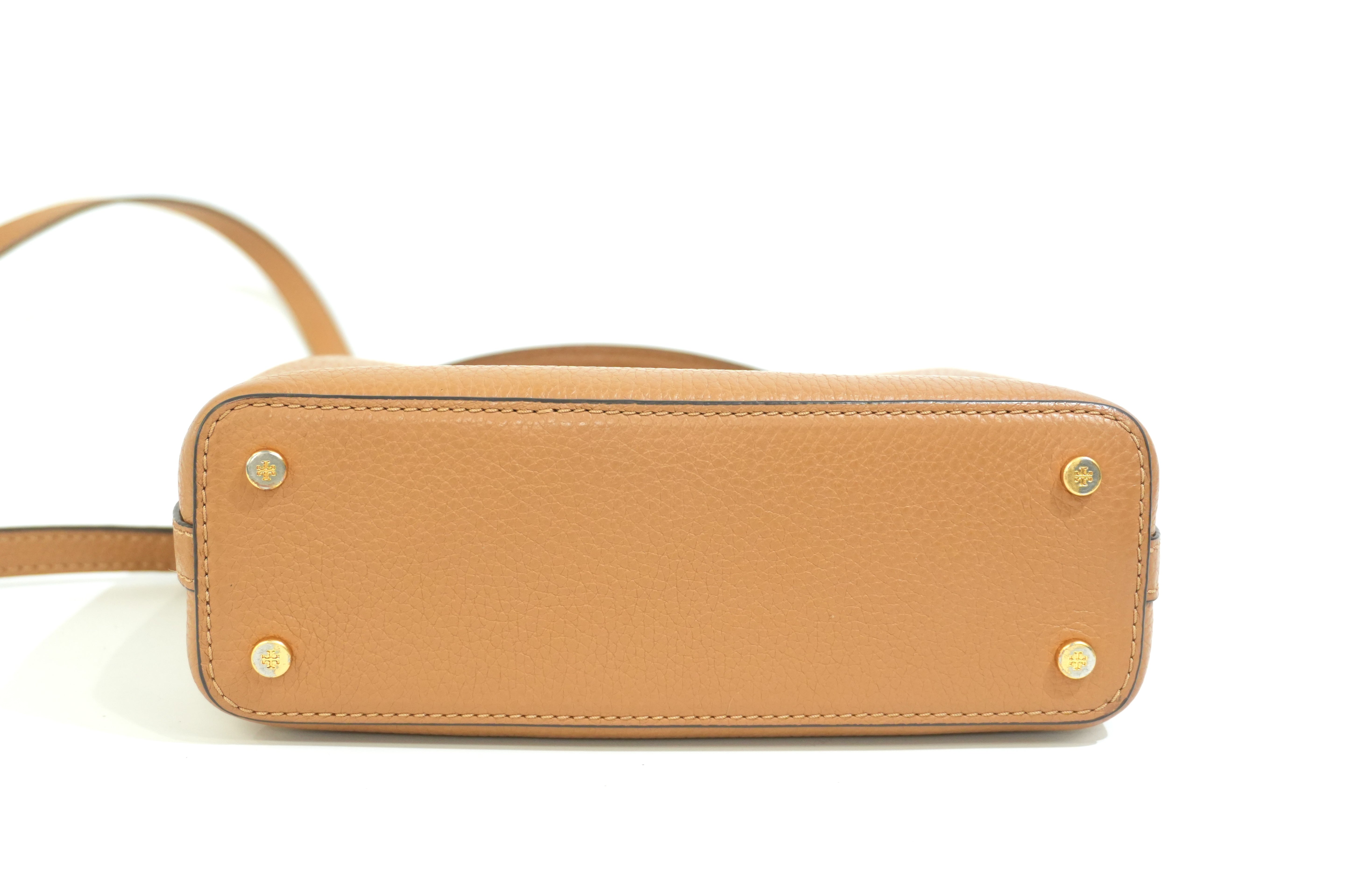 Pre-owned Tory Burch Leather Crossbody Bag Brown