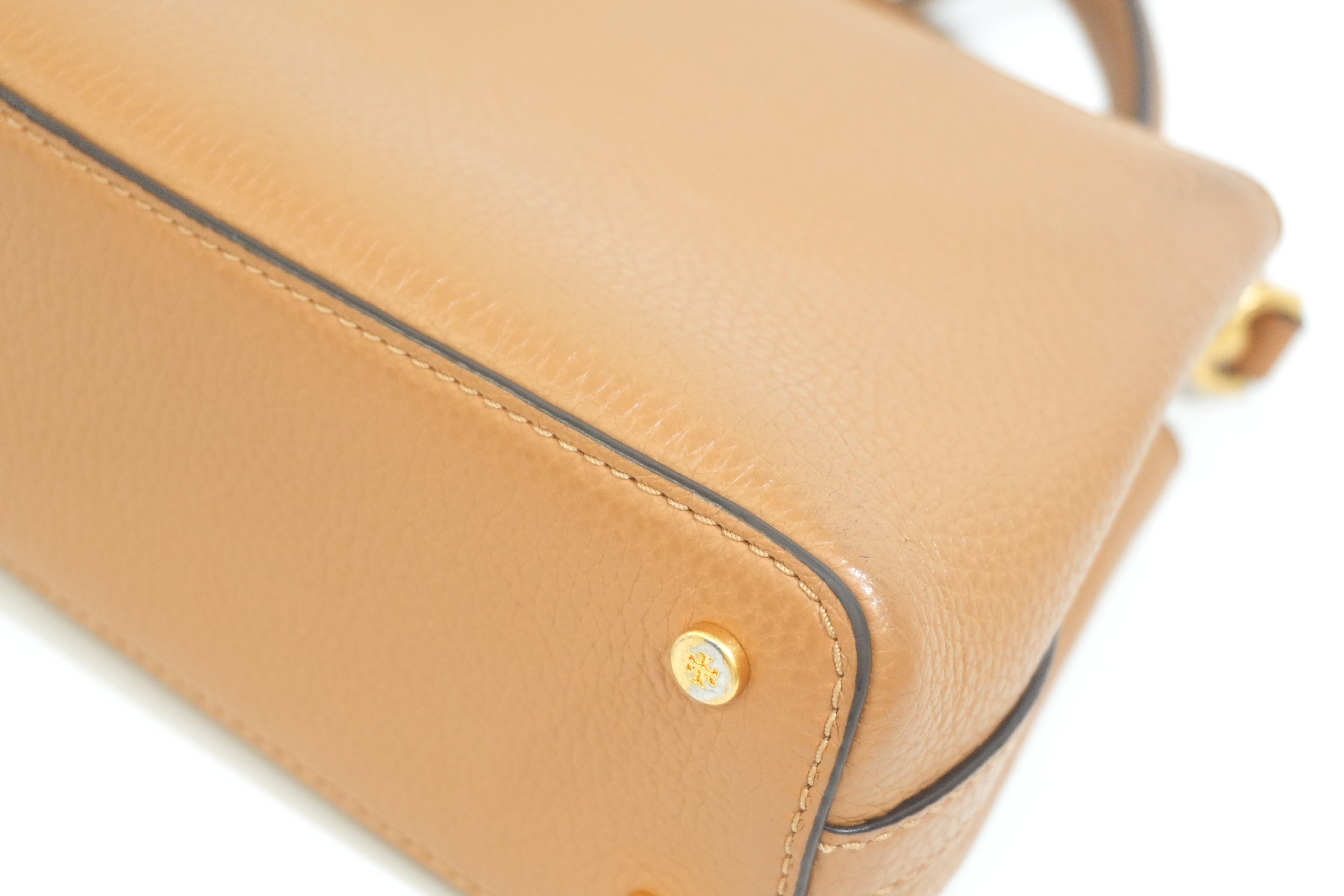 Pre-owned Tory Burch Leather Crossbody Bag Brown