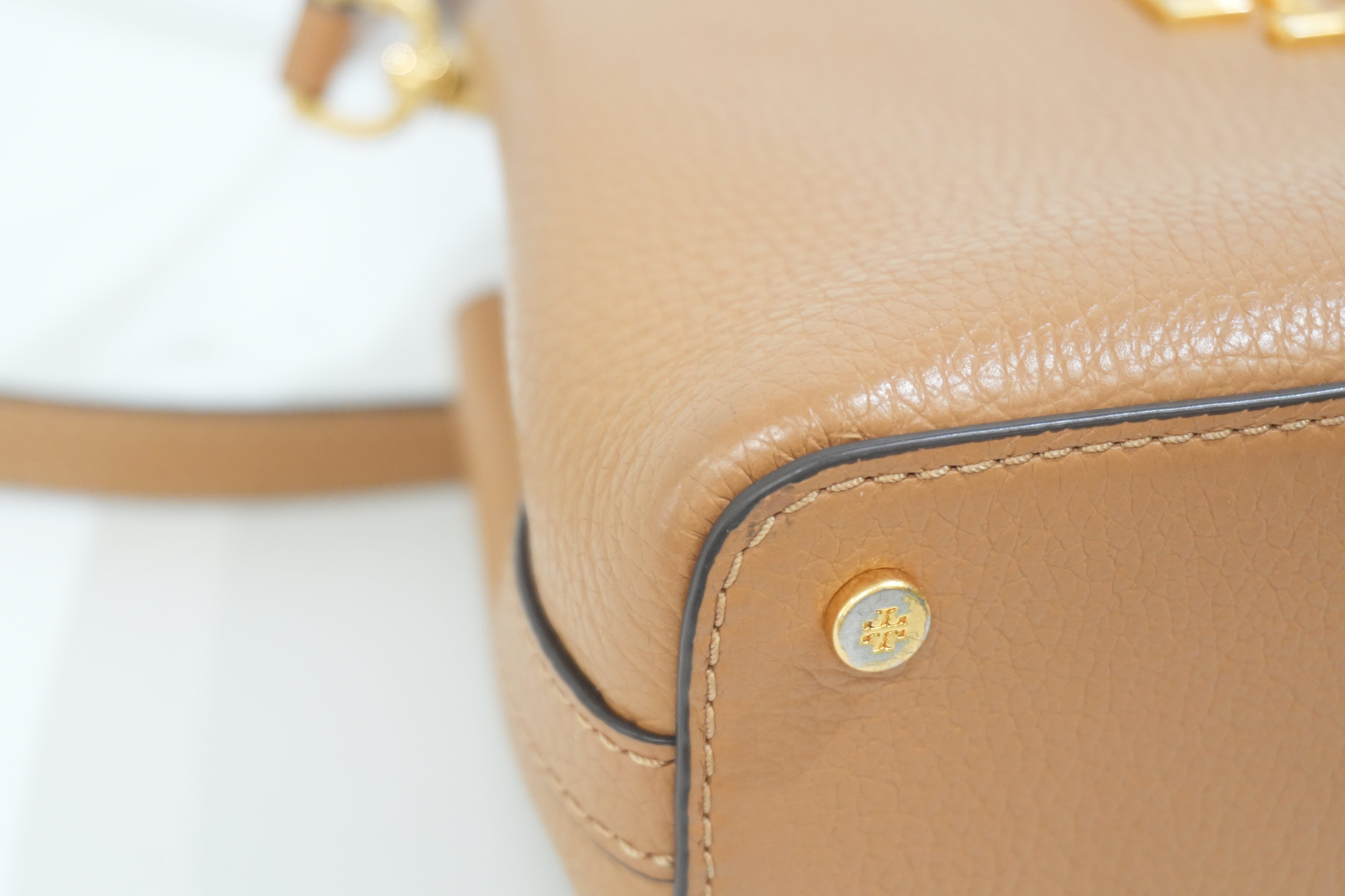 Pre-owned Tory Burch Leather Crossbody Bag Brown