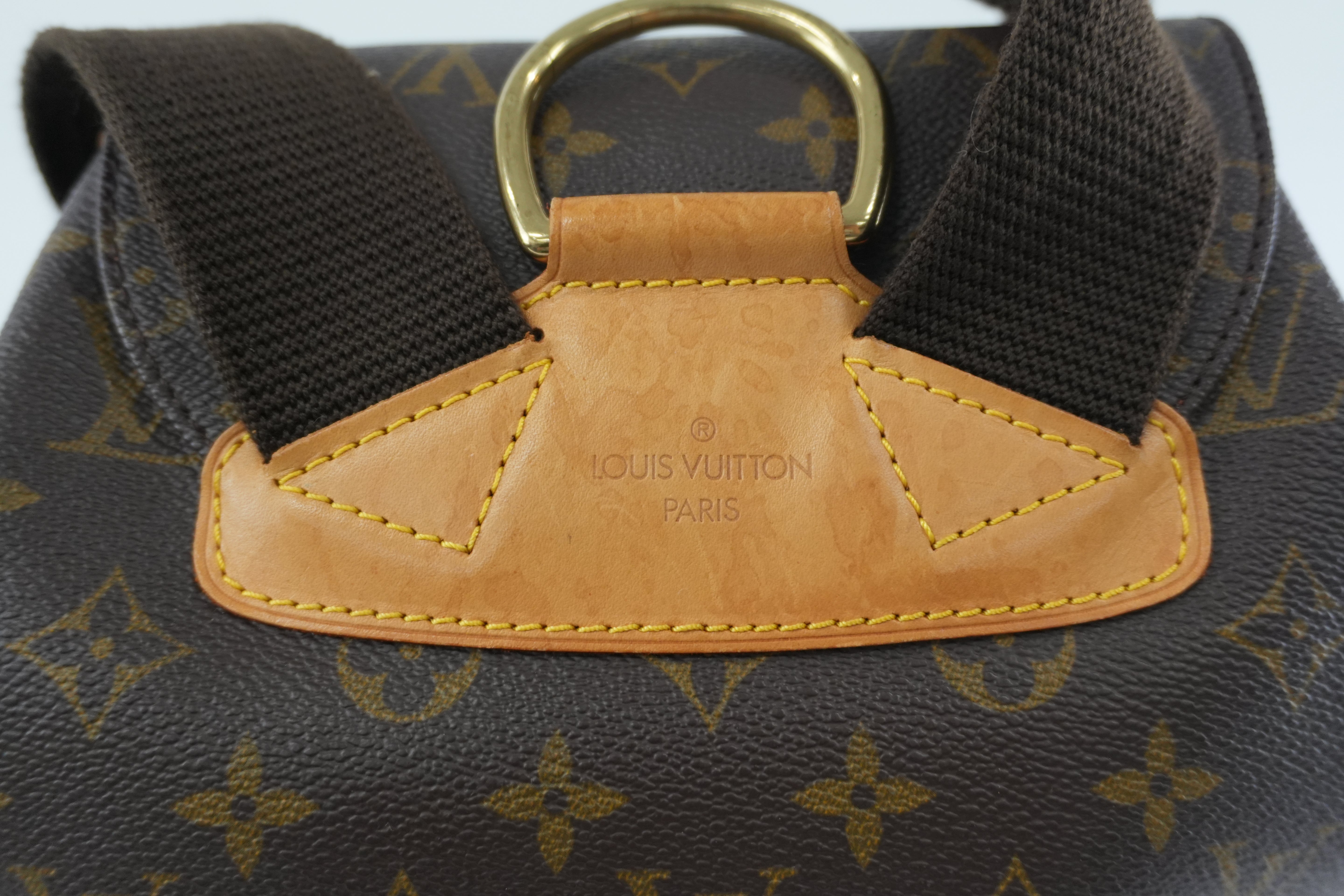 Pre-owned Louis Vuitton Monogram Montsouris GM Backpack Used