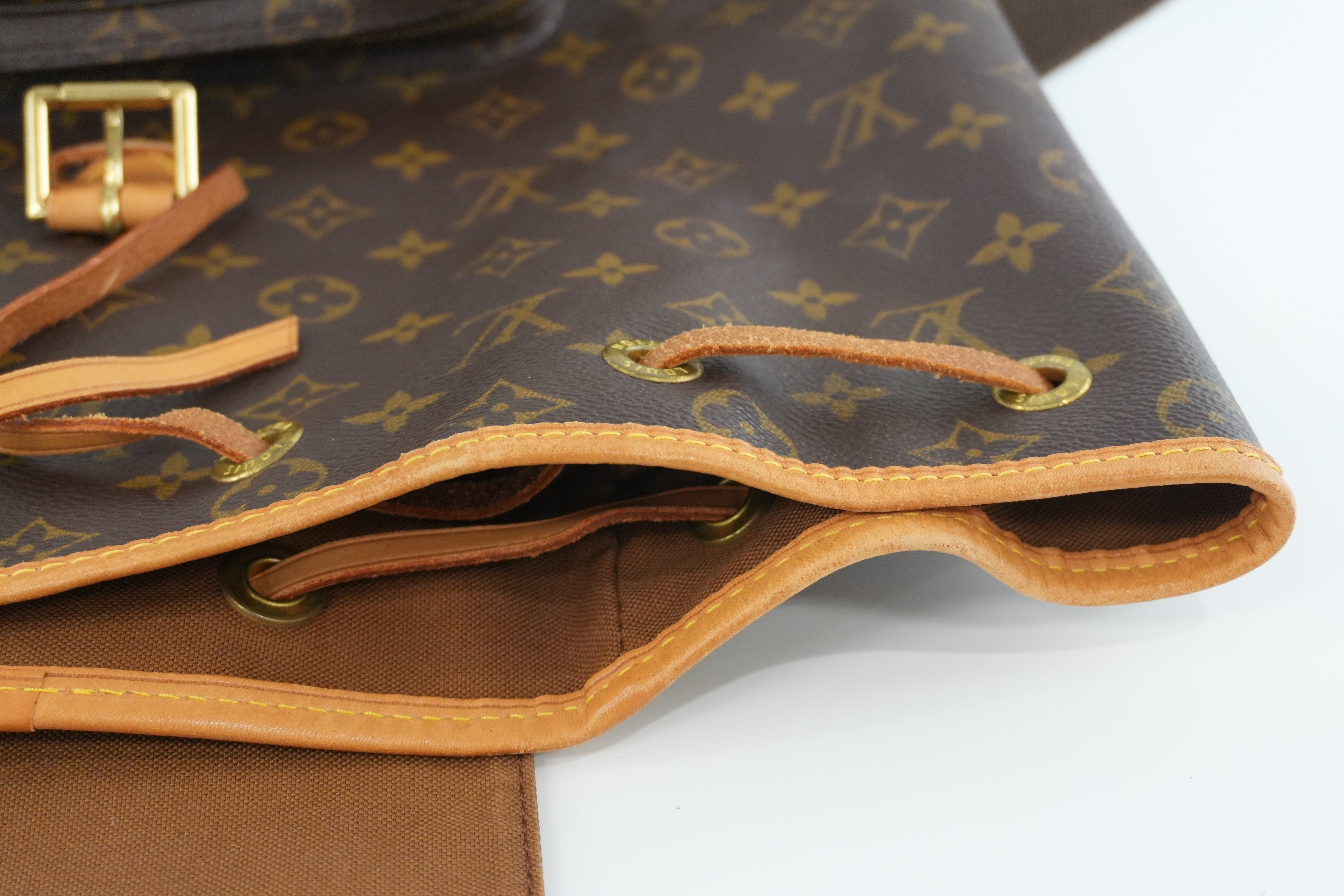 Pre-owned Louis Vuitton Monogram Montsouris GM Backpack Used