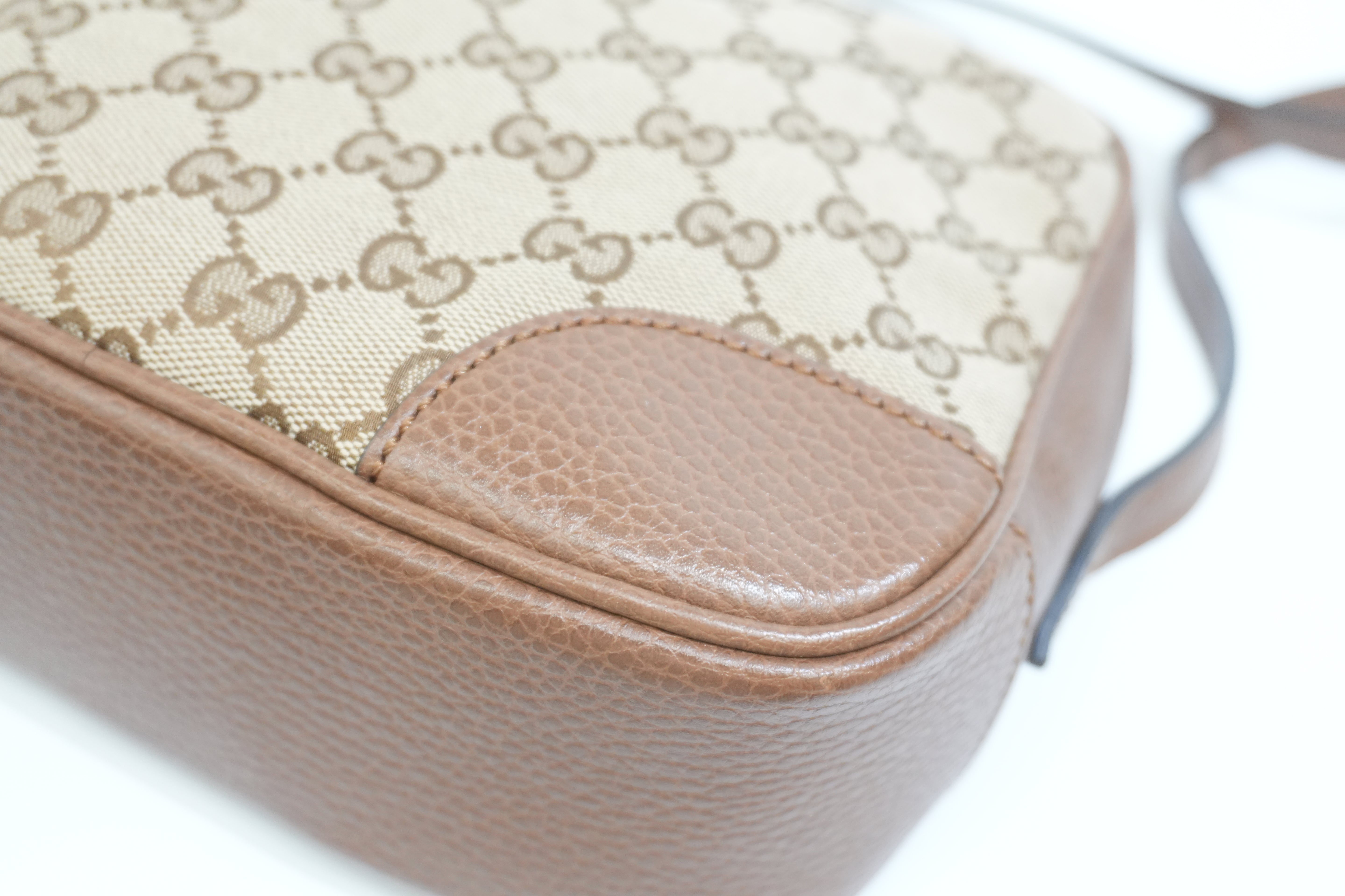 Pre-owned Gucci Camera Disco Shoulder Bag Brown
