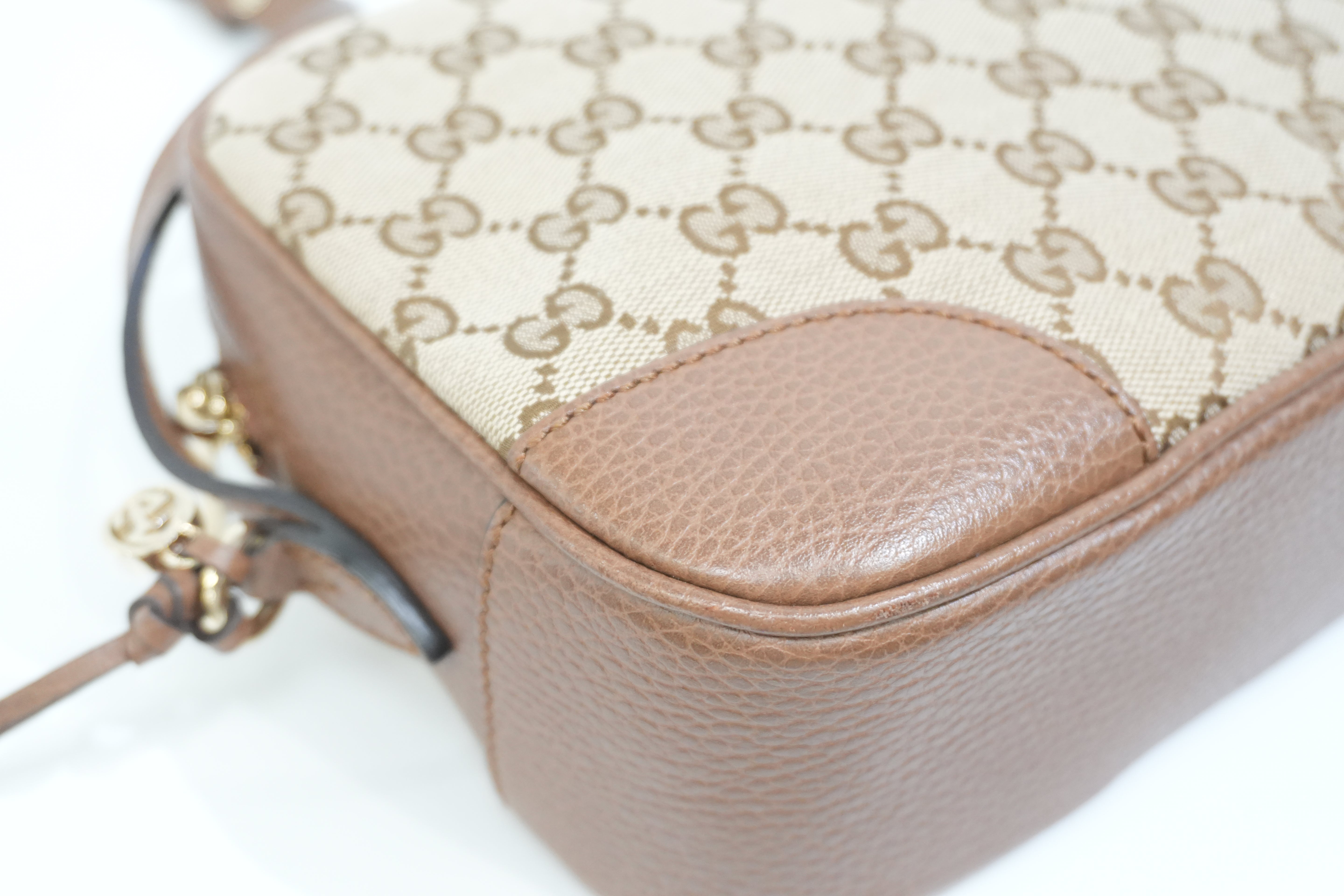 Pre-owned Gucci Camera Disco Shoulder Bag Brown