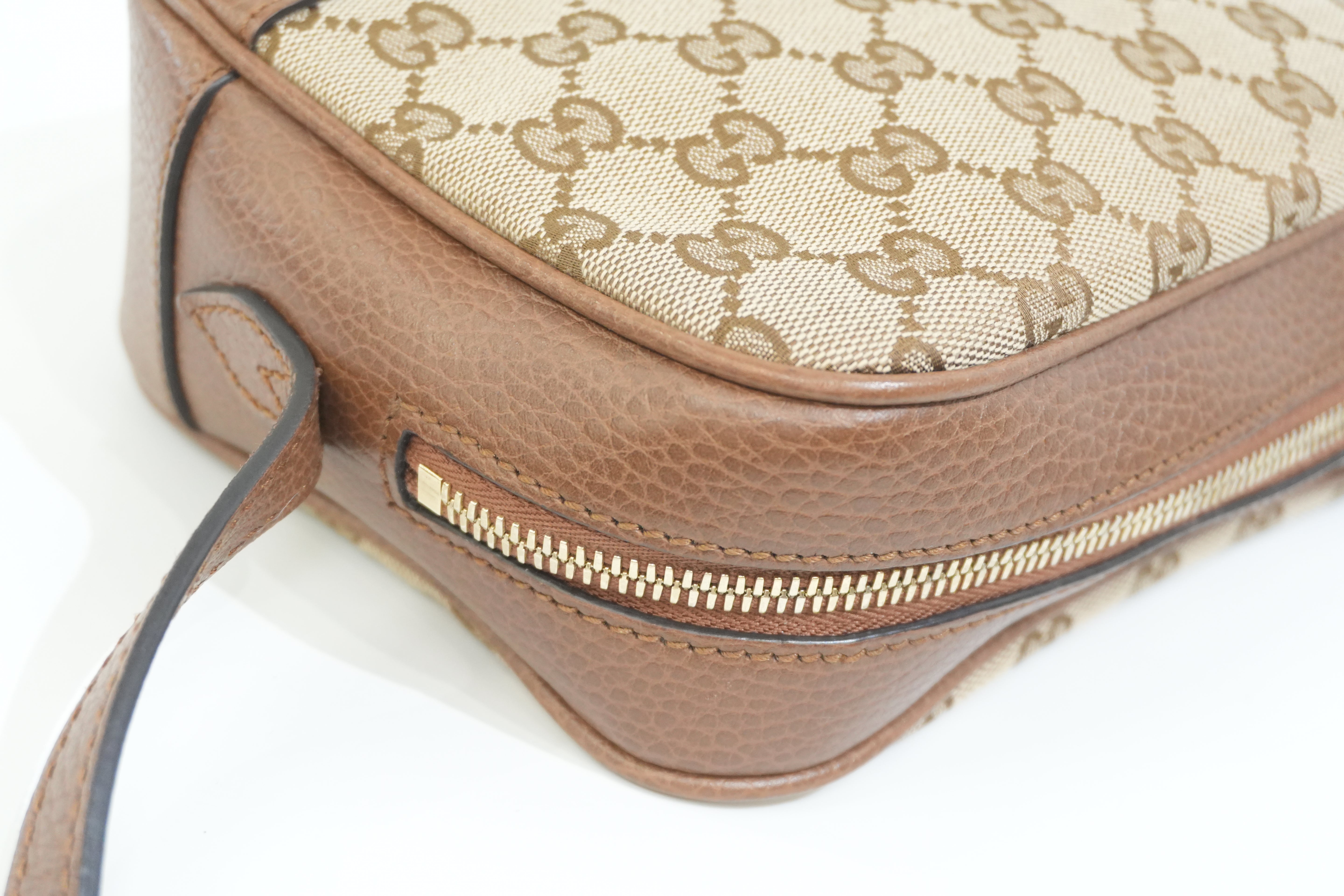 Pre-owned Gucci Camera Disco Shoulder Bag Brown