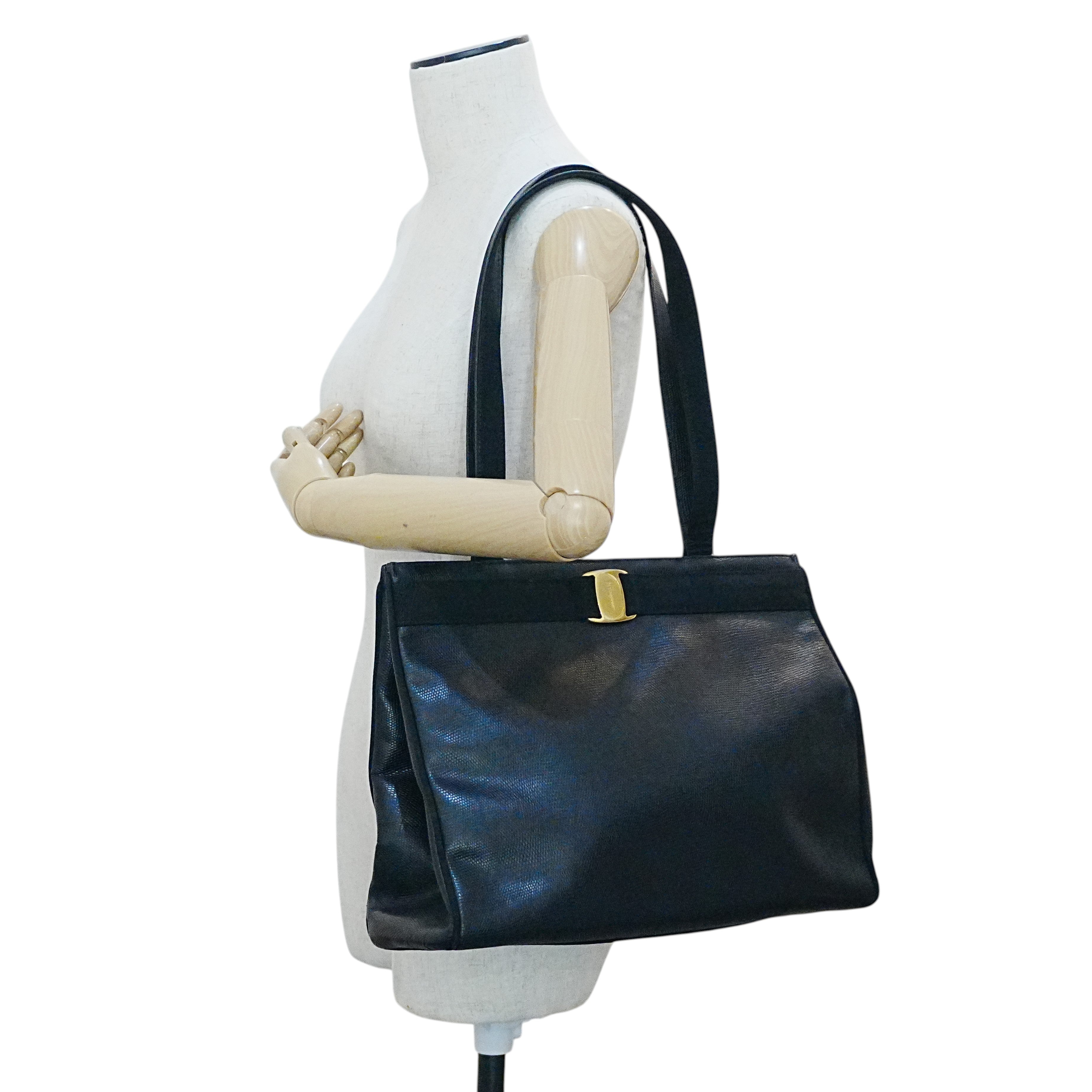 Pre-owned Ferragamo Tote Bag Black