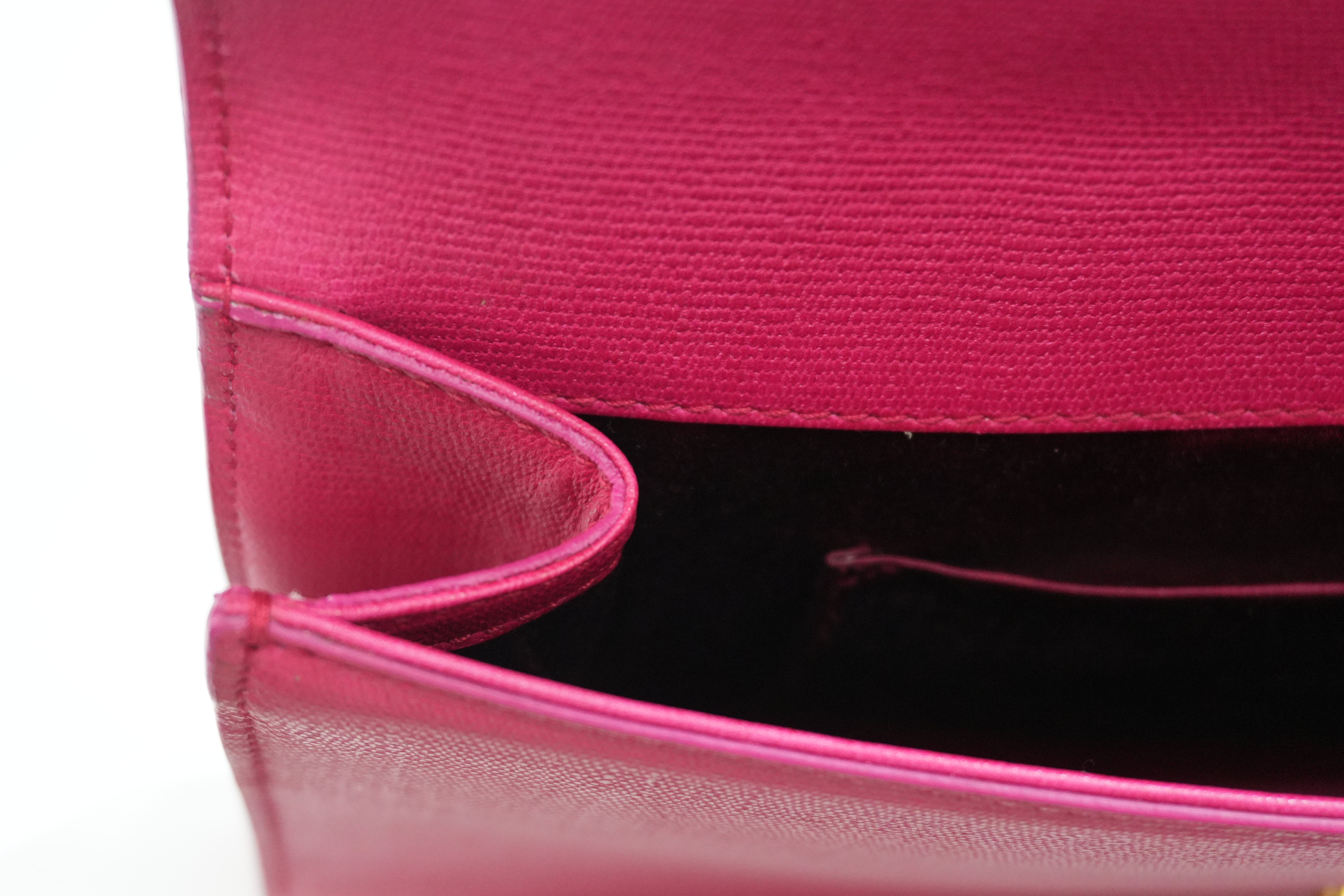 Pre-owned Saint-Laurent Leather Clutch Bag Pink