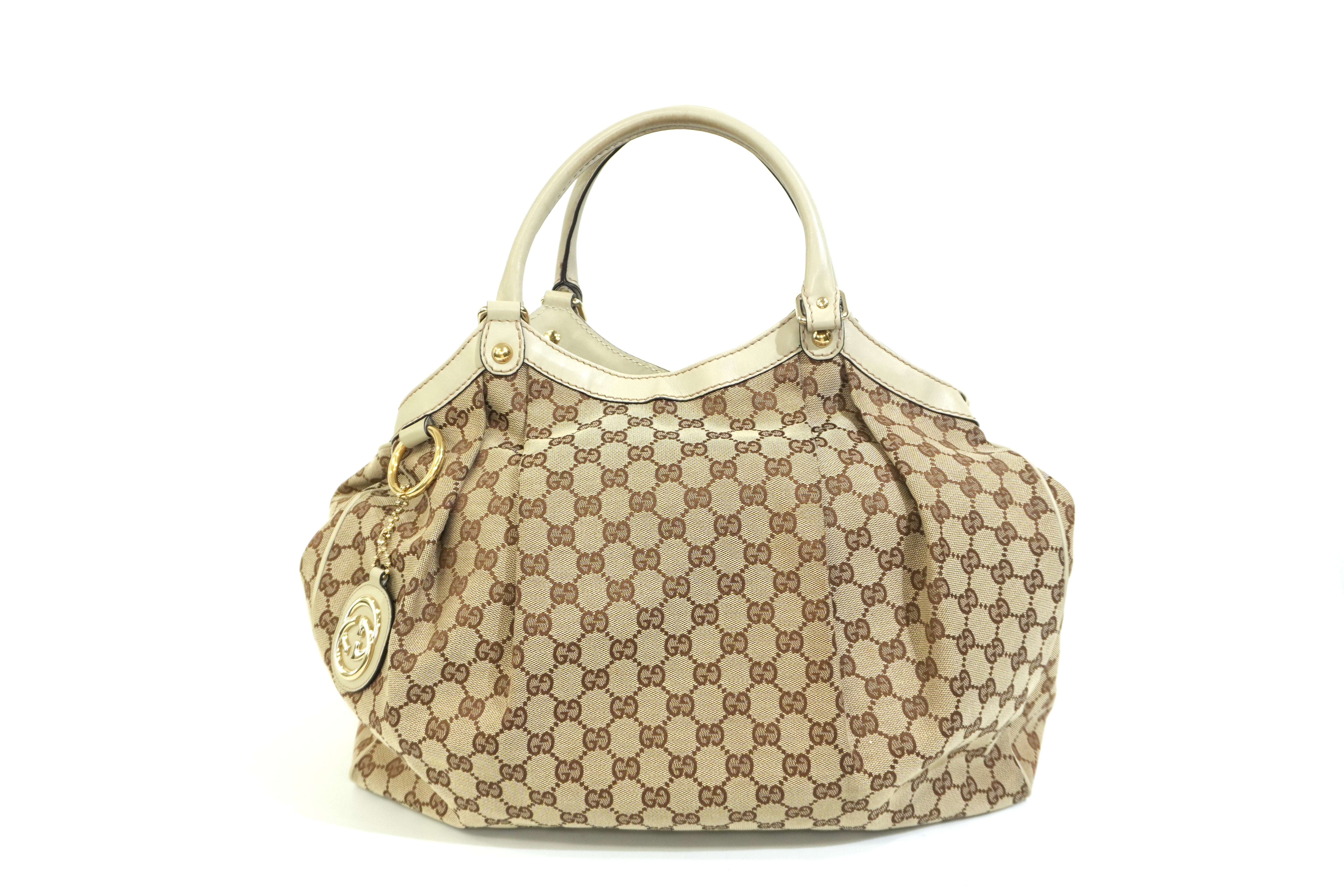 Pre-owned Gucci Sukey Tote Bag White