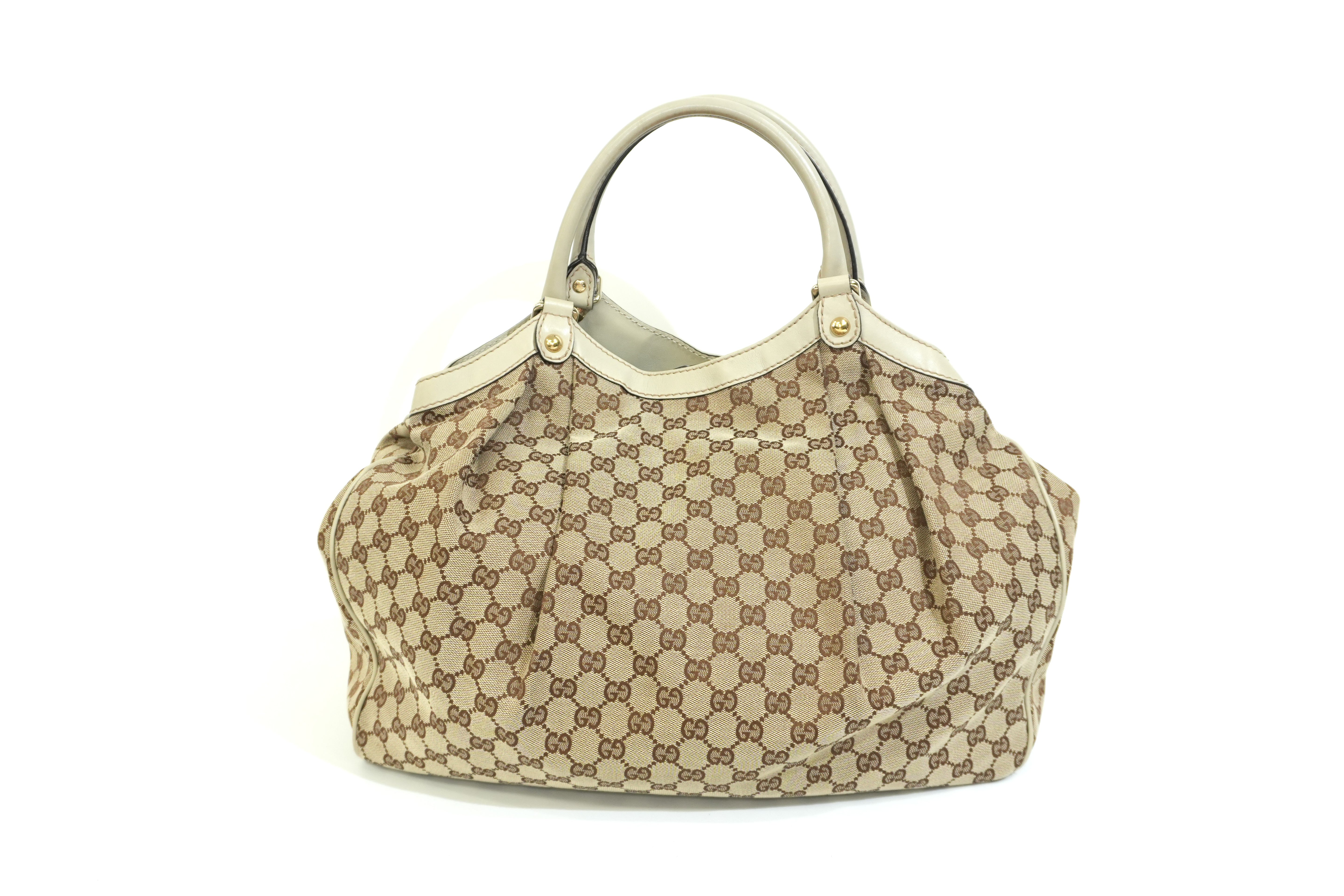 Pre-owned Gucci Sukey Tote Bag White