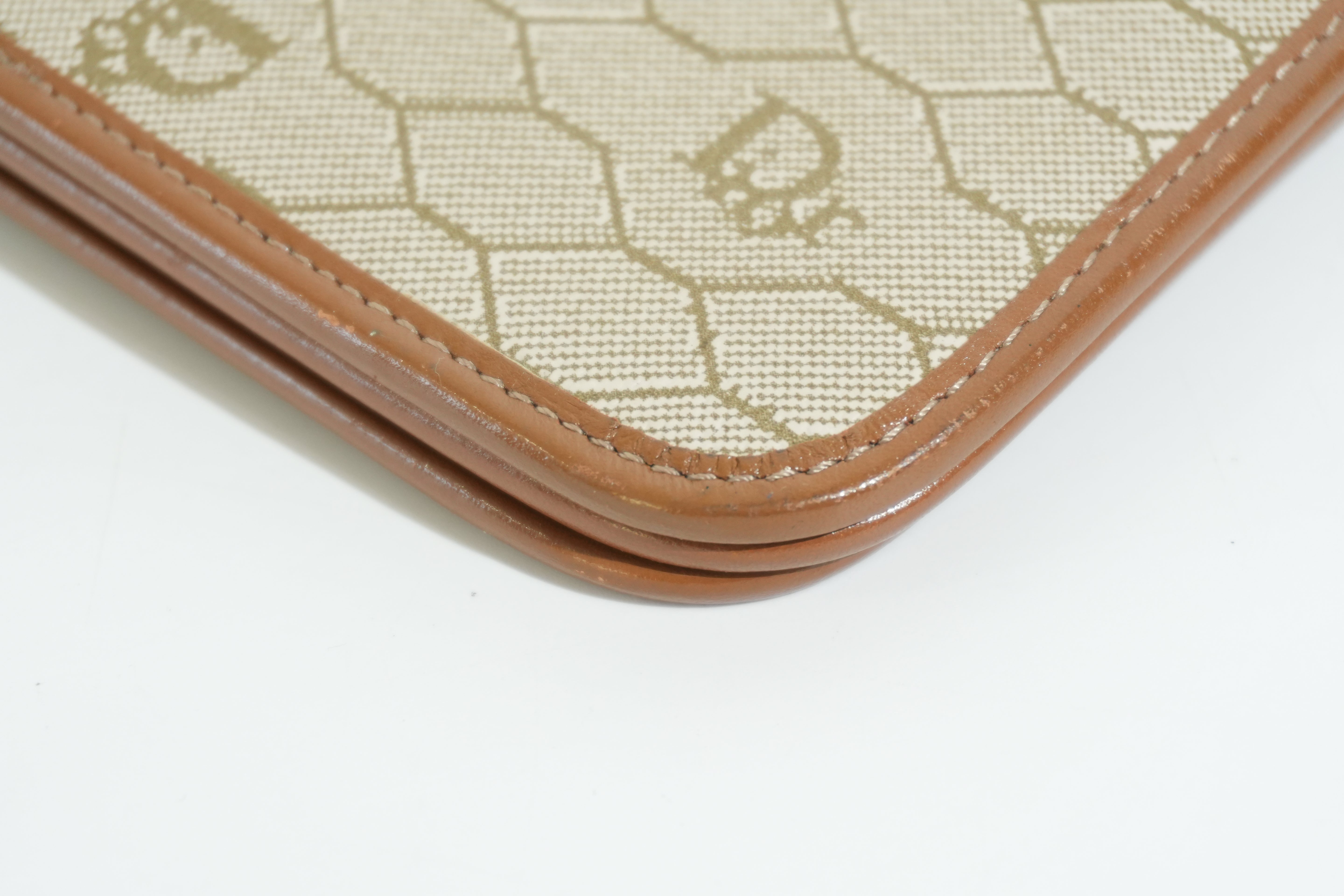 Pre-owned Dior Honeycomb Chain Shoulder Bag Brown
