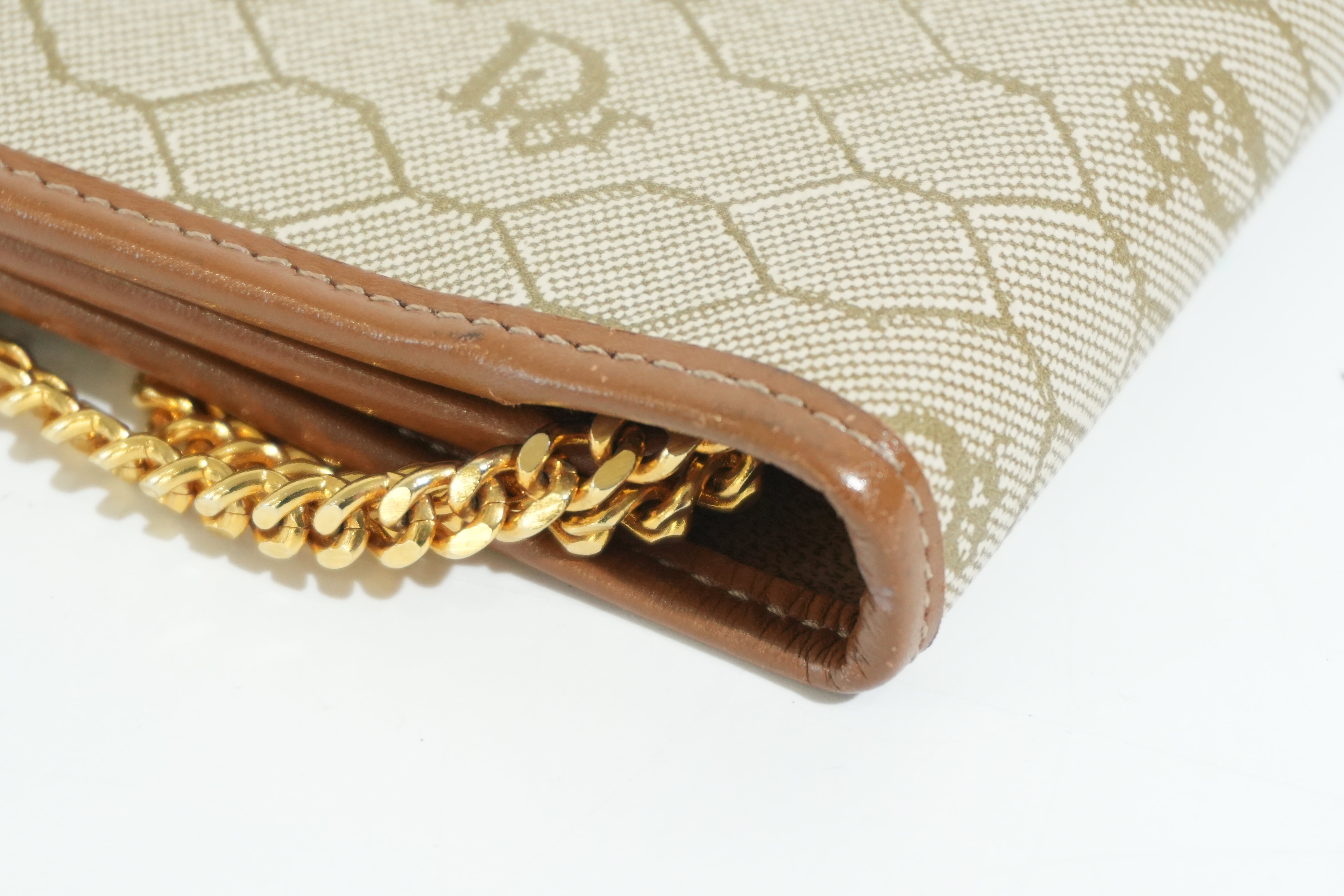 Pre-owned Dior Honeycomb Chain Shoulder Bag Brown