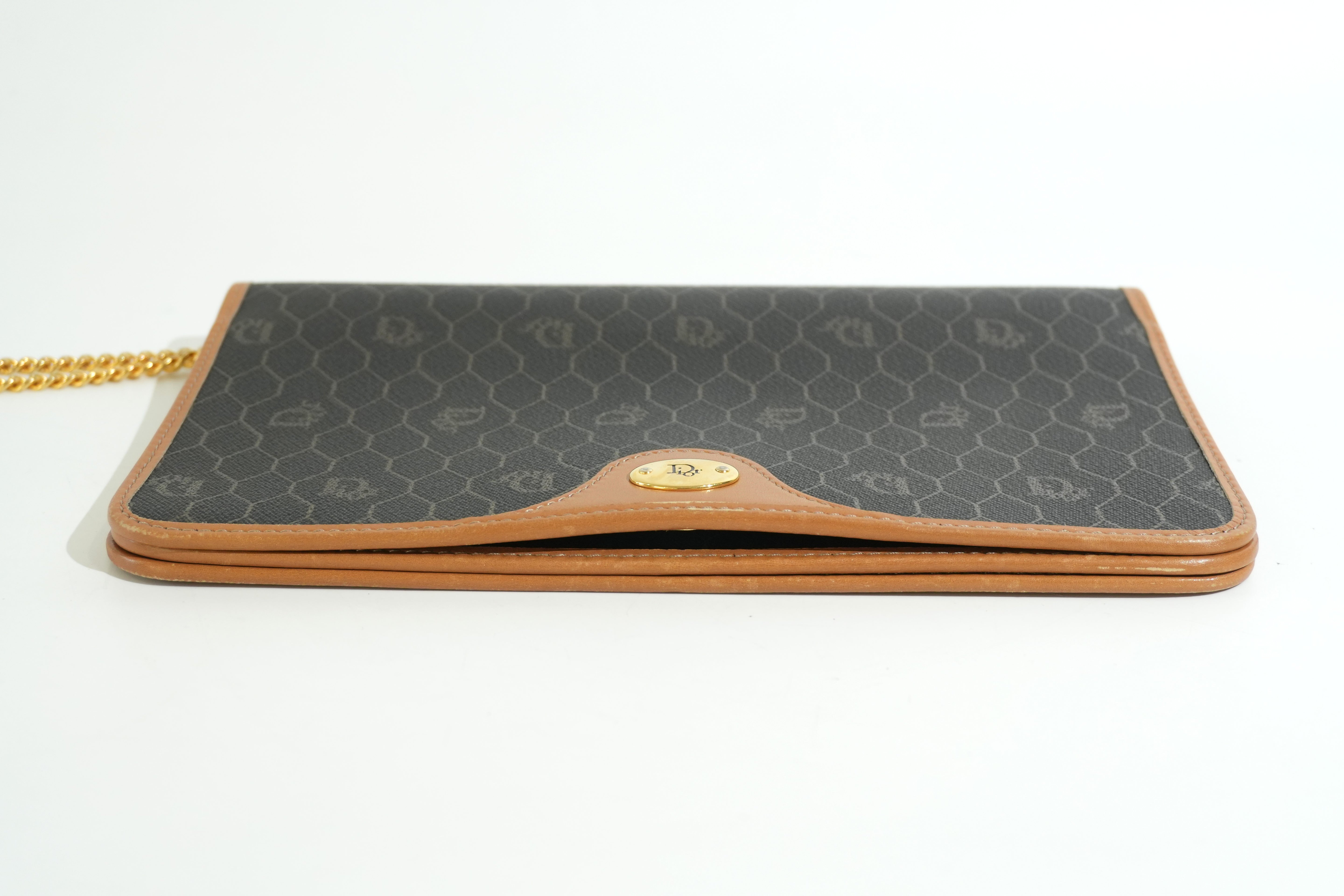 Pre-owned Dior Honeycomb Chain Shoulder Bag Black