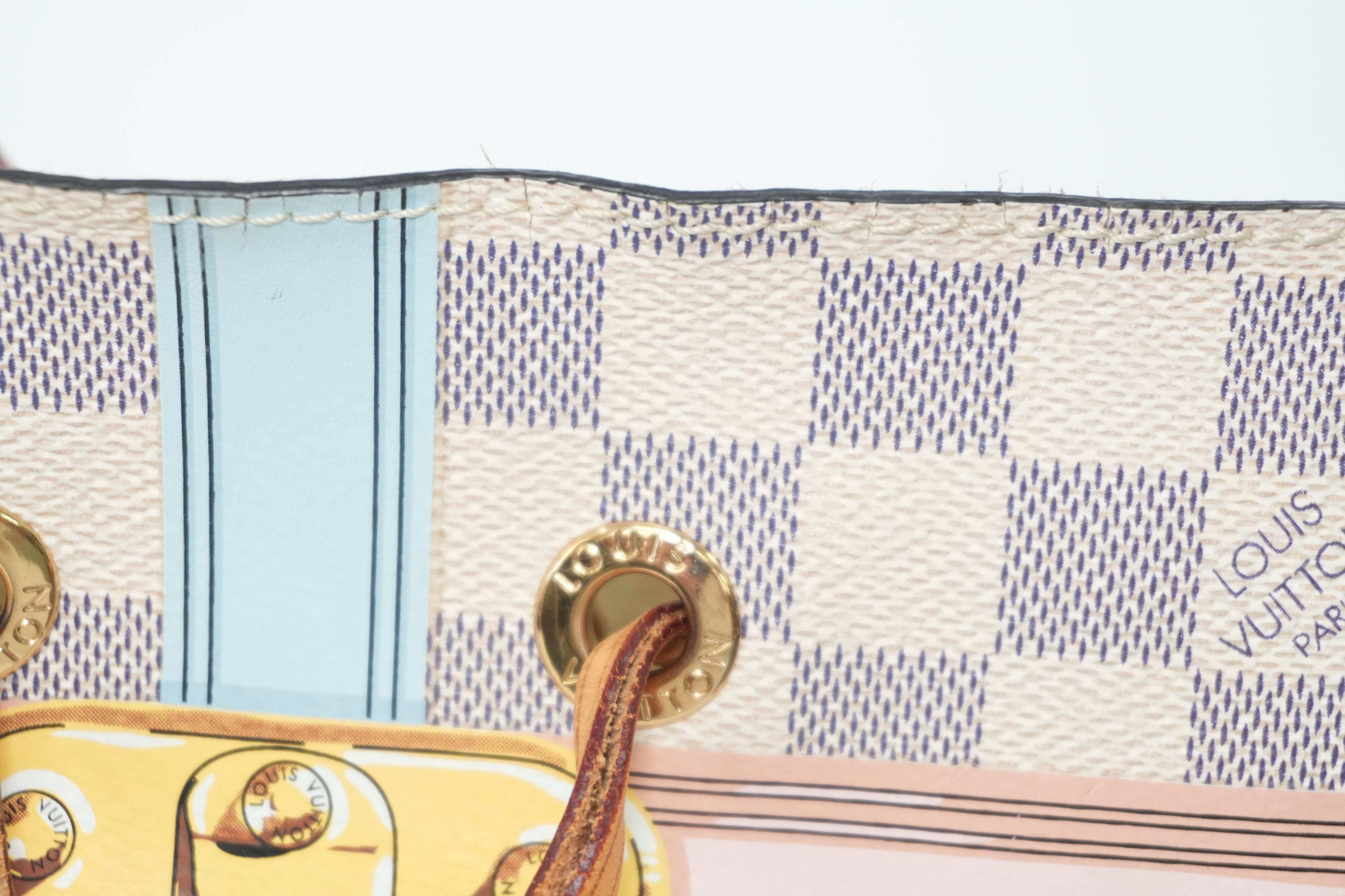 Pre-owned Louis Vuitton Damier Azur Summer Trunk Collection Neo Noe Shoulder Bag