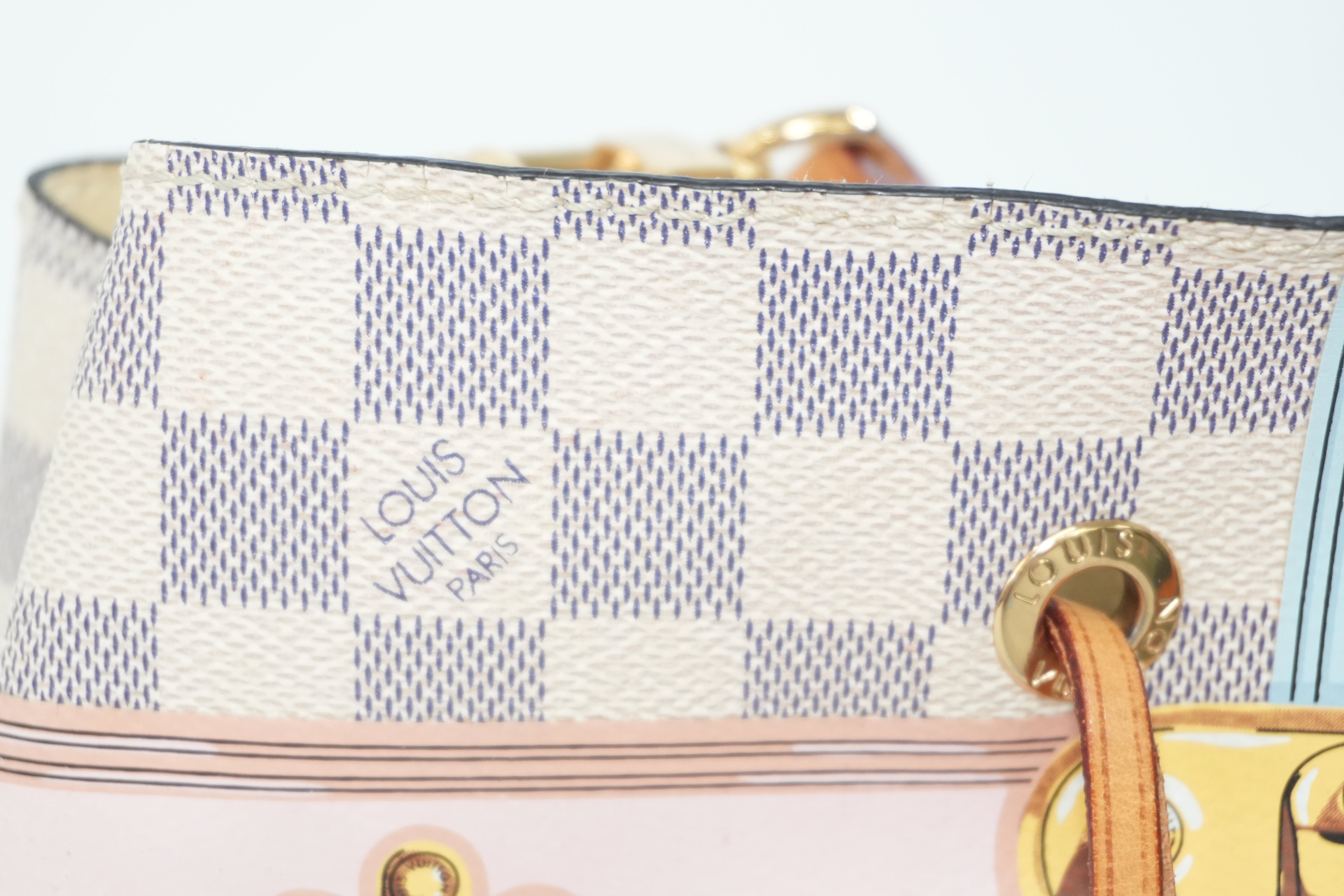 Pre-owned Louis Vuitton Damier Azur Summer Trunk Collection Neo Noe Shoulder Bag