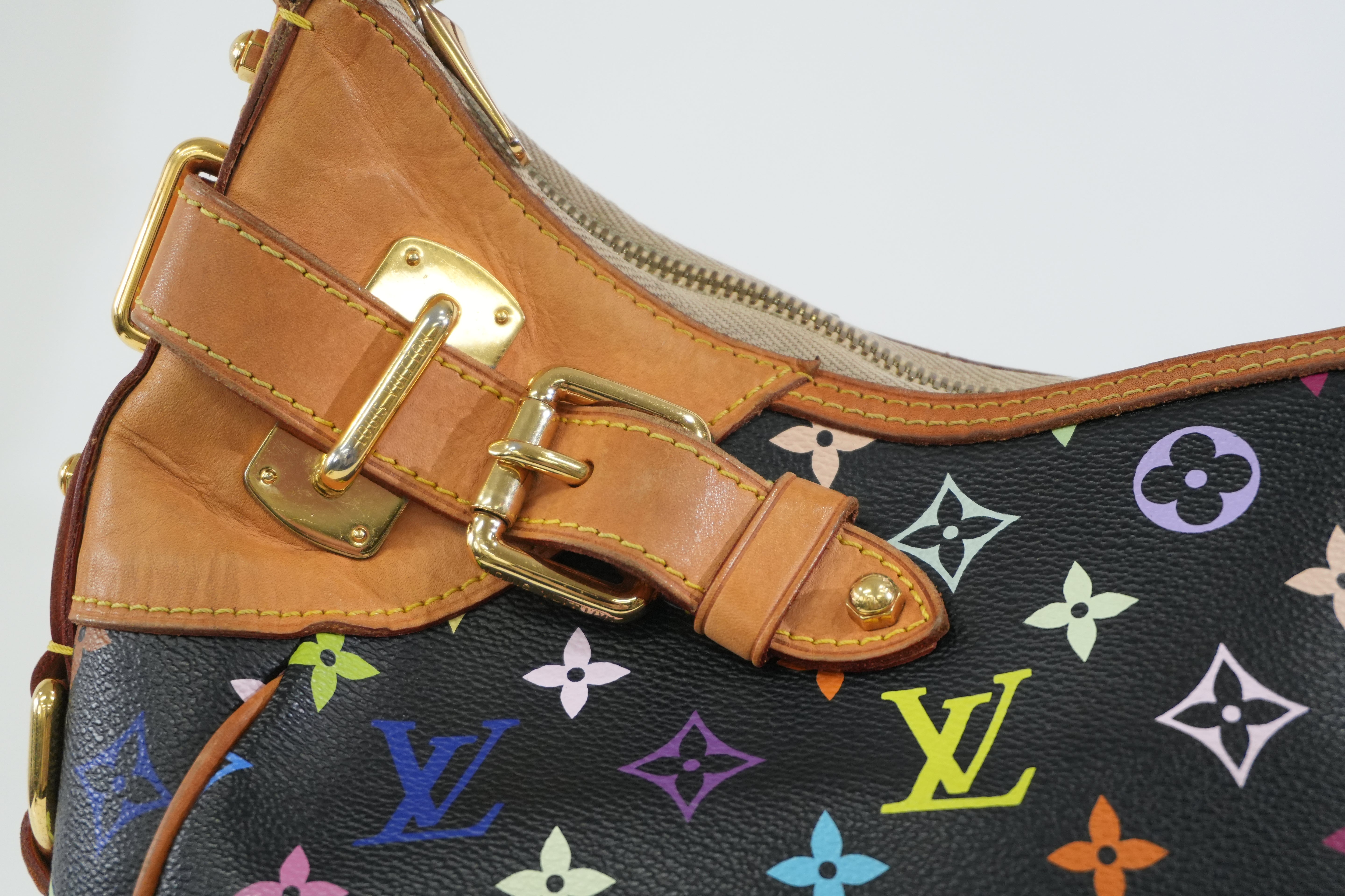 Pre-owned Louis Vuitton Multicolor Greta Tote Bag Black