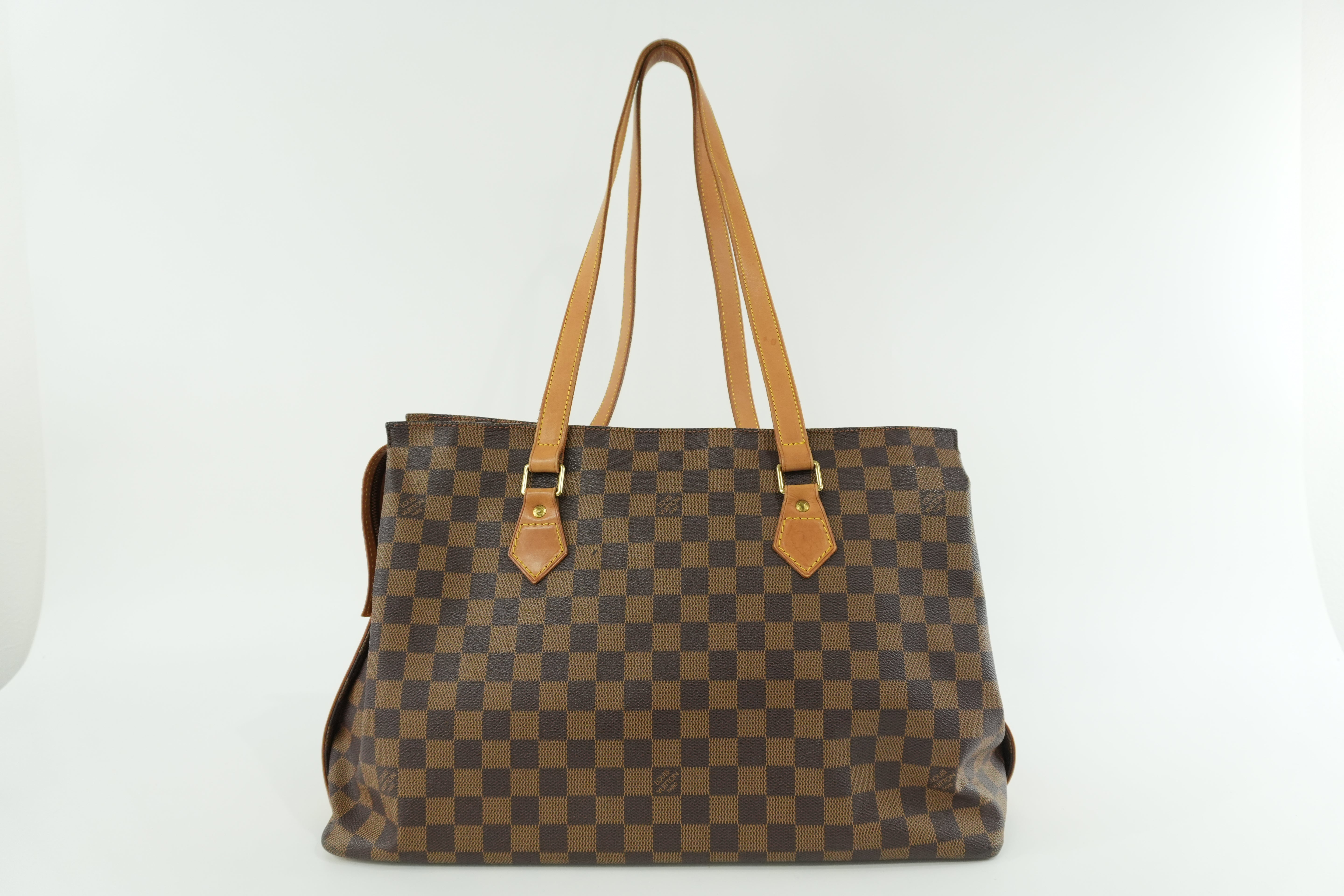 Pre-owned Louis Vuitton Damier Ebene Centenaire Columbine Shoulder Tote Bag