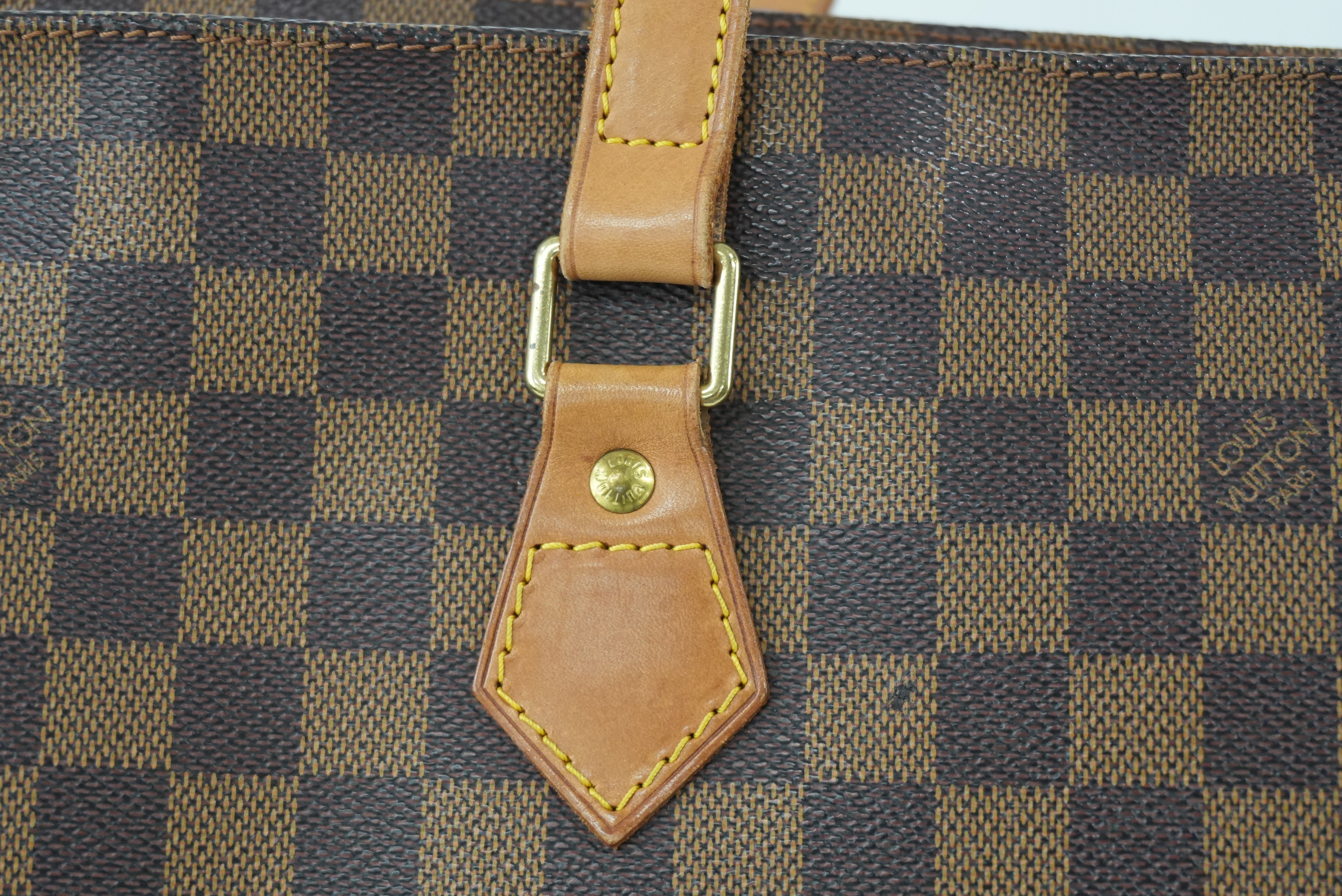 Pre-owned Louis Vuitton Damier Ebene Centenaire Columbine Shoulder Tote Bag