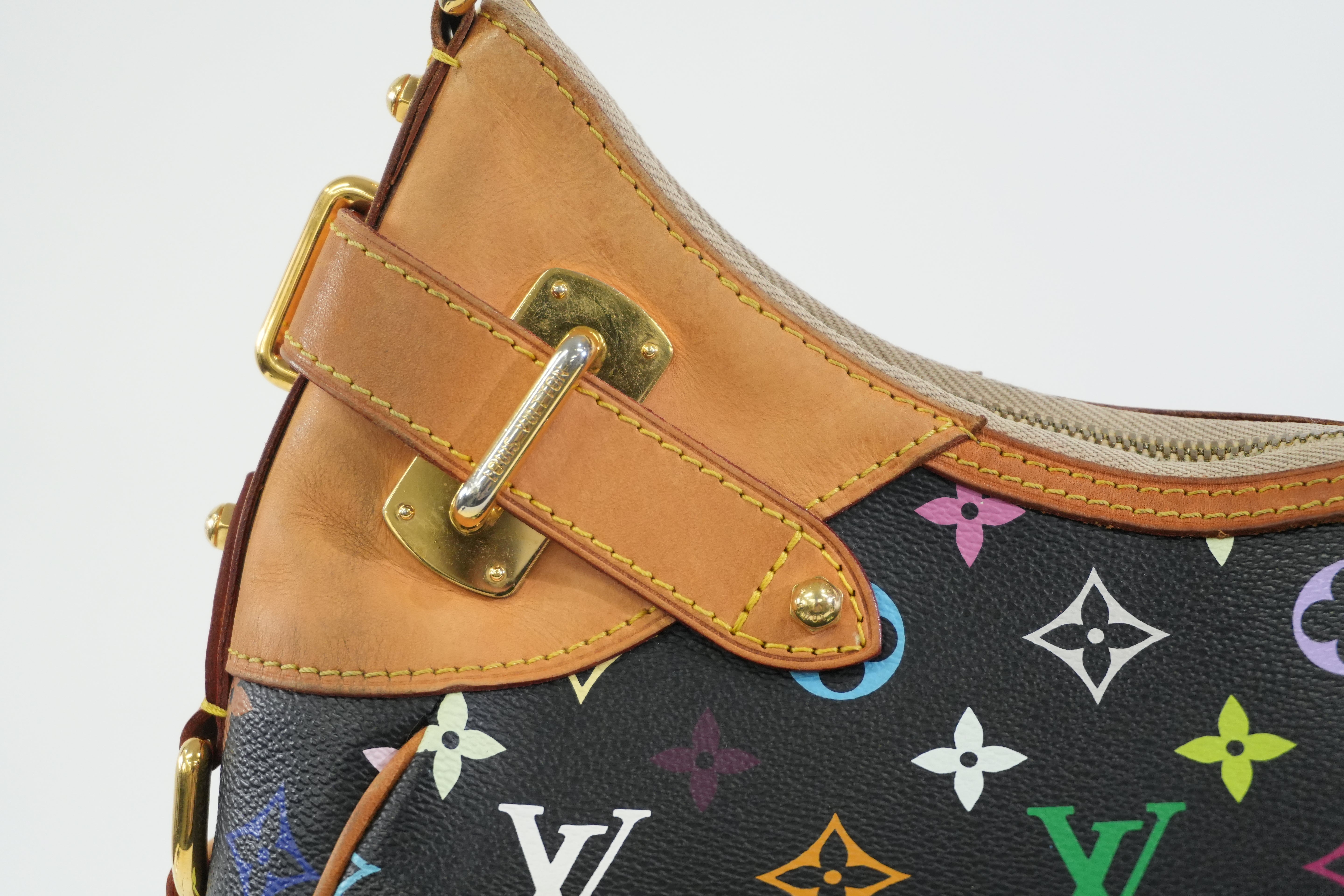 Pre-owned Louis Vuitton Multicolor Greta Tote Bag Black