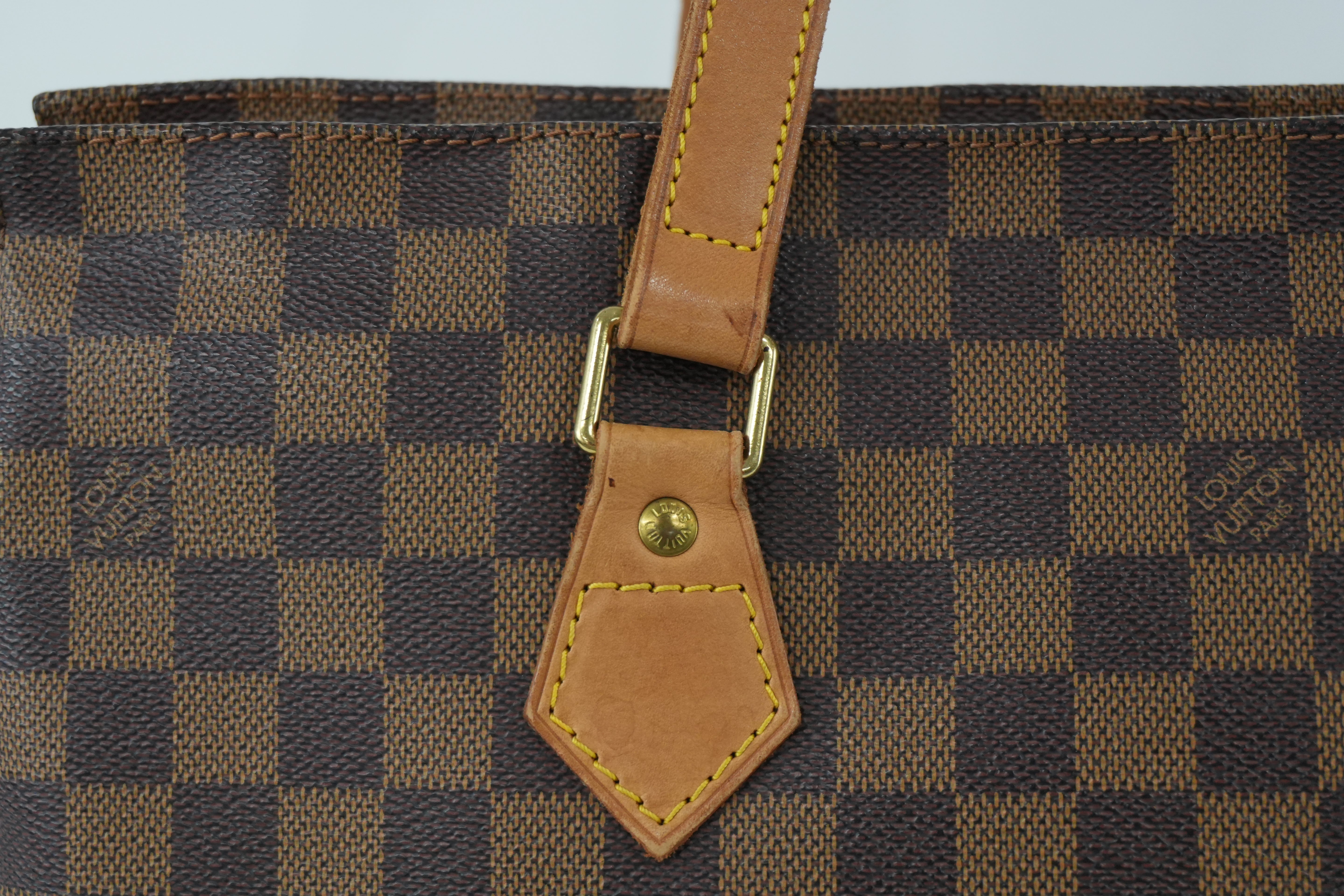Pre-owned Louis Vuitton Damier Ebene Centenaire Columbine Shoulder Tote Bag
