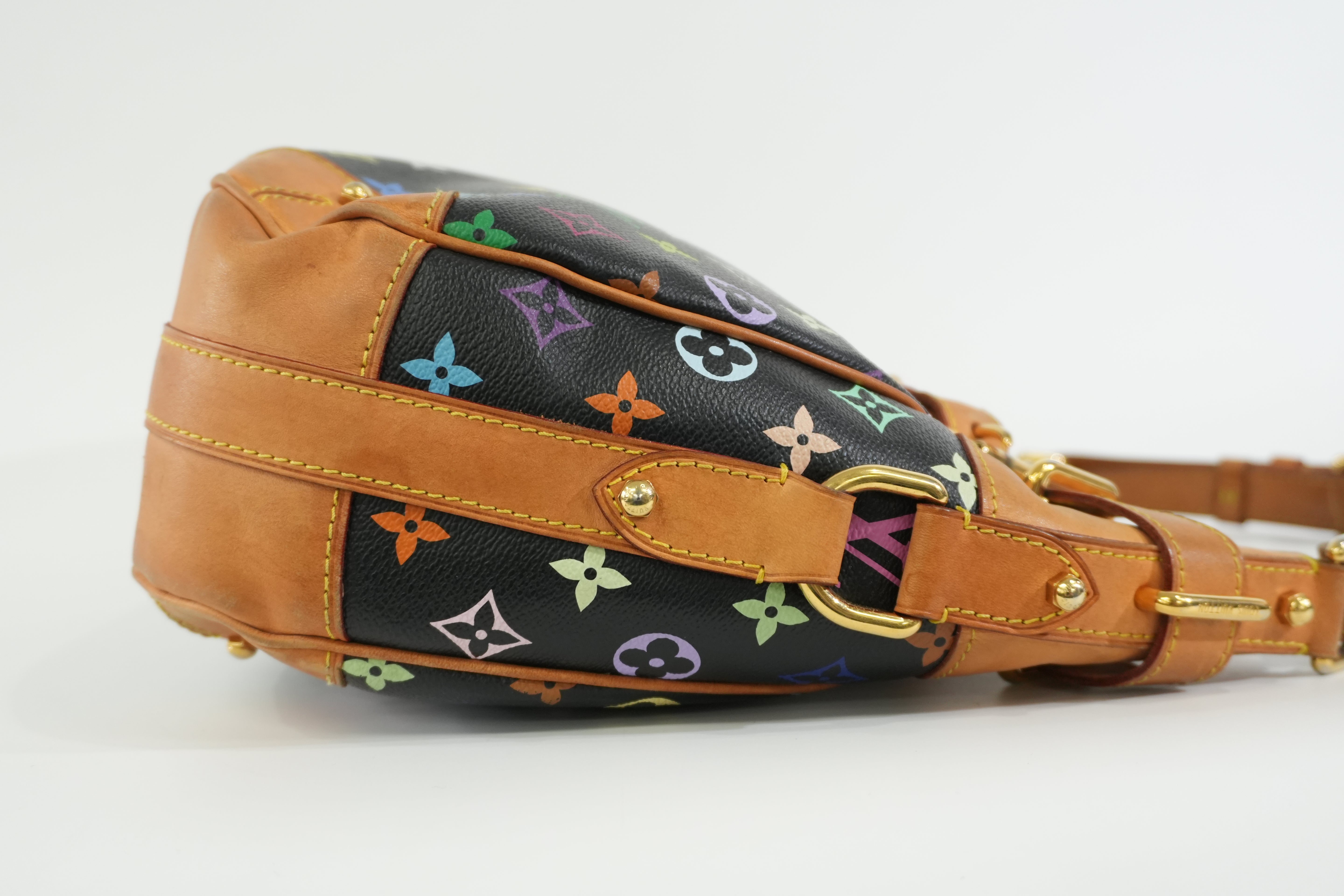 Pre-owned Louis Vuitton Multicolor Greta Tote Bag Black