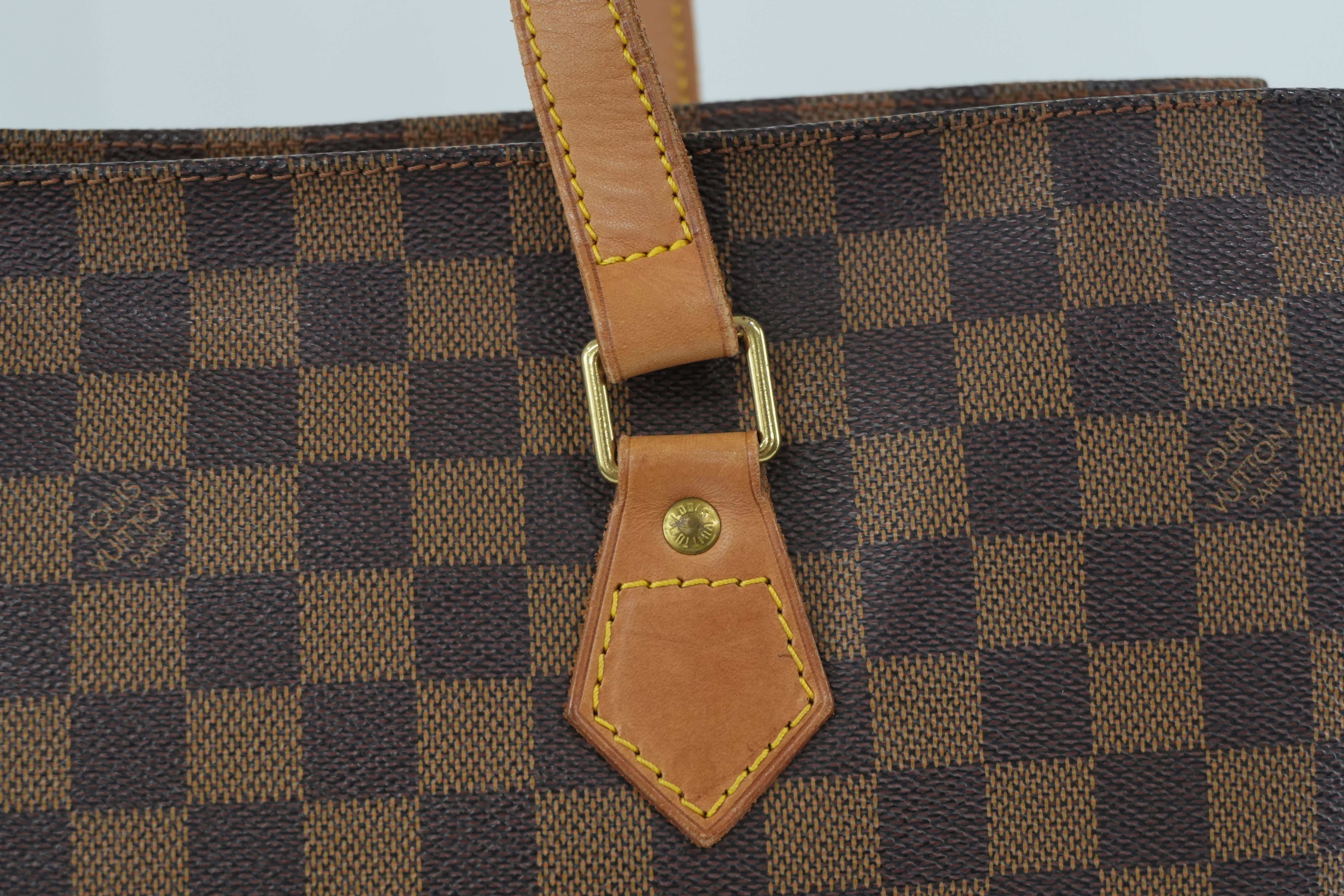 Pre-owned Louis Vuitton Damier Ebene Centenaire Columbine Shoulder Tote Bag
