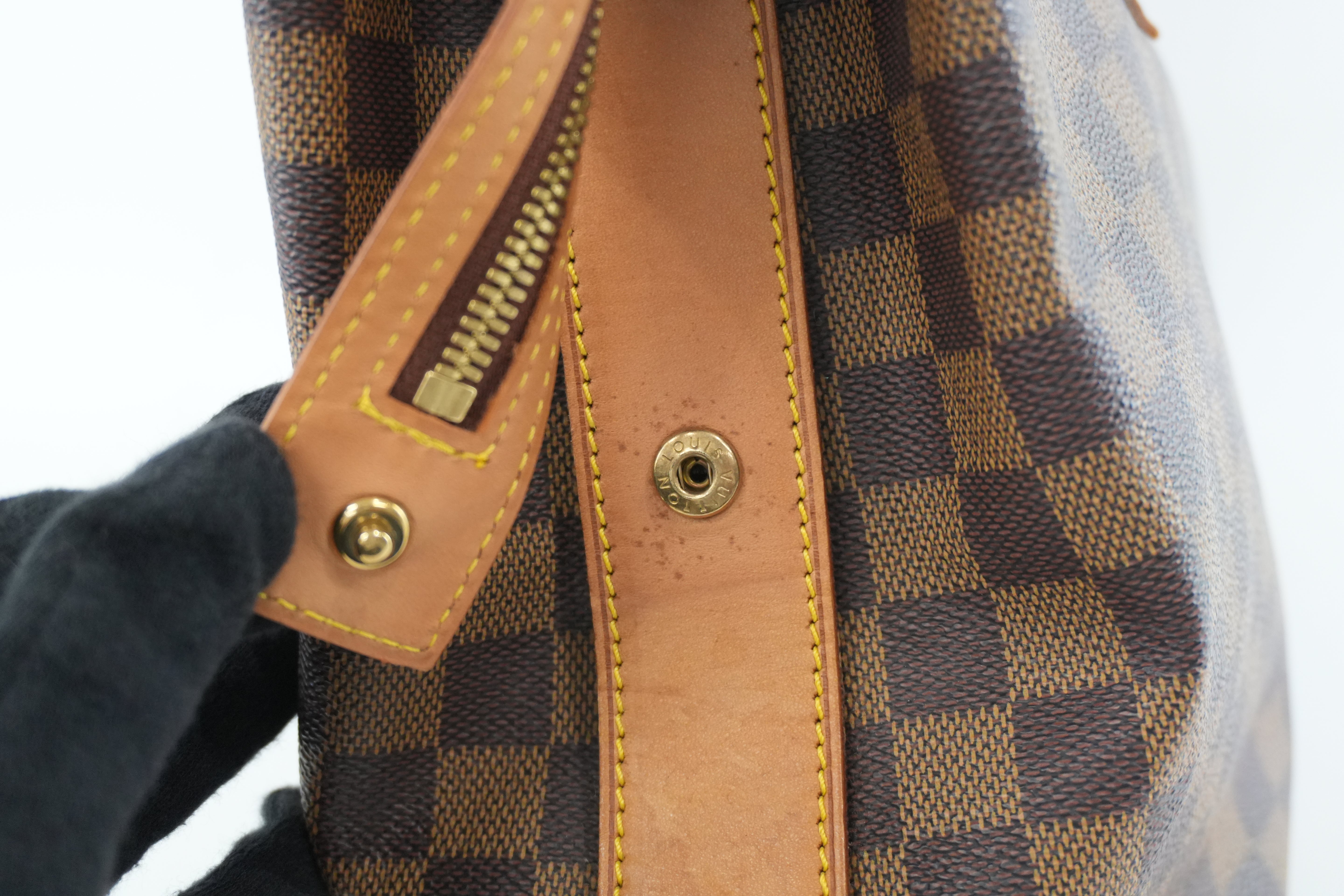 Pre-owned Louis Vuitton Damier Ebene Centenaire Columbine Shoulder Tote Bag