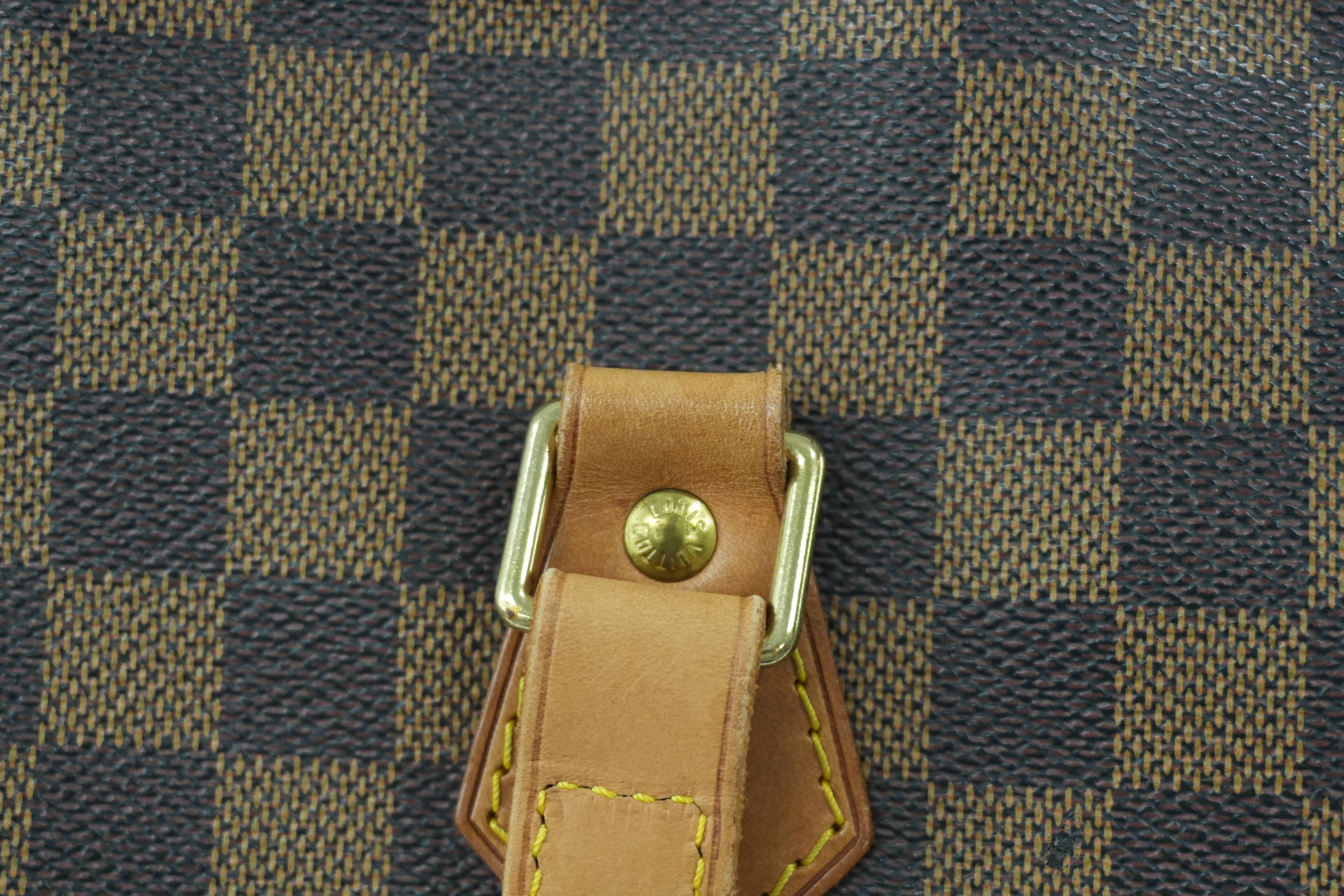 Pre-owned Louis Vuitton Damier Ebene Centenaire Columbine Shoulder Tote Bag