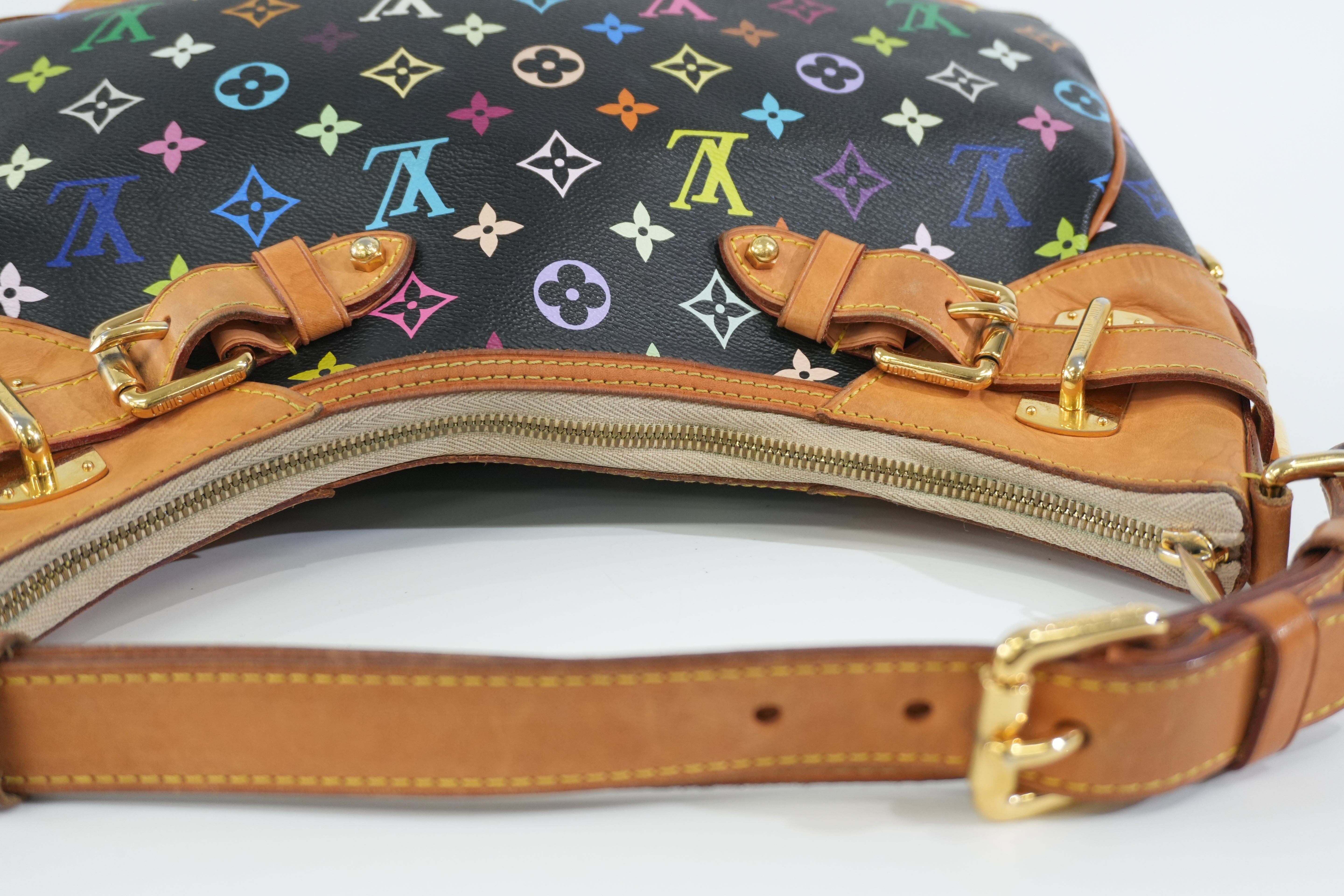 Pre-owned Louis Vuitton Multicolor Greta Tote Bag Black
