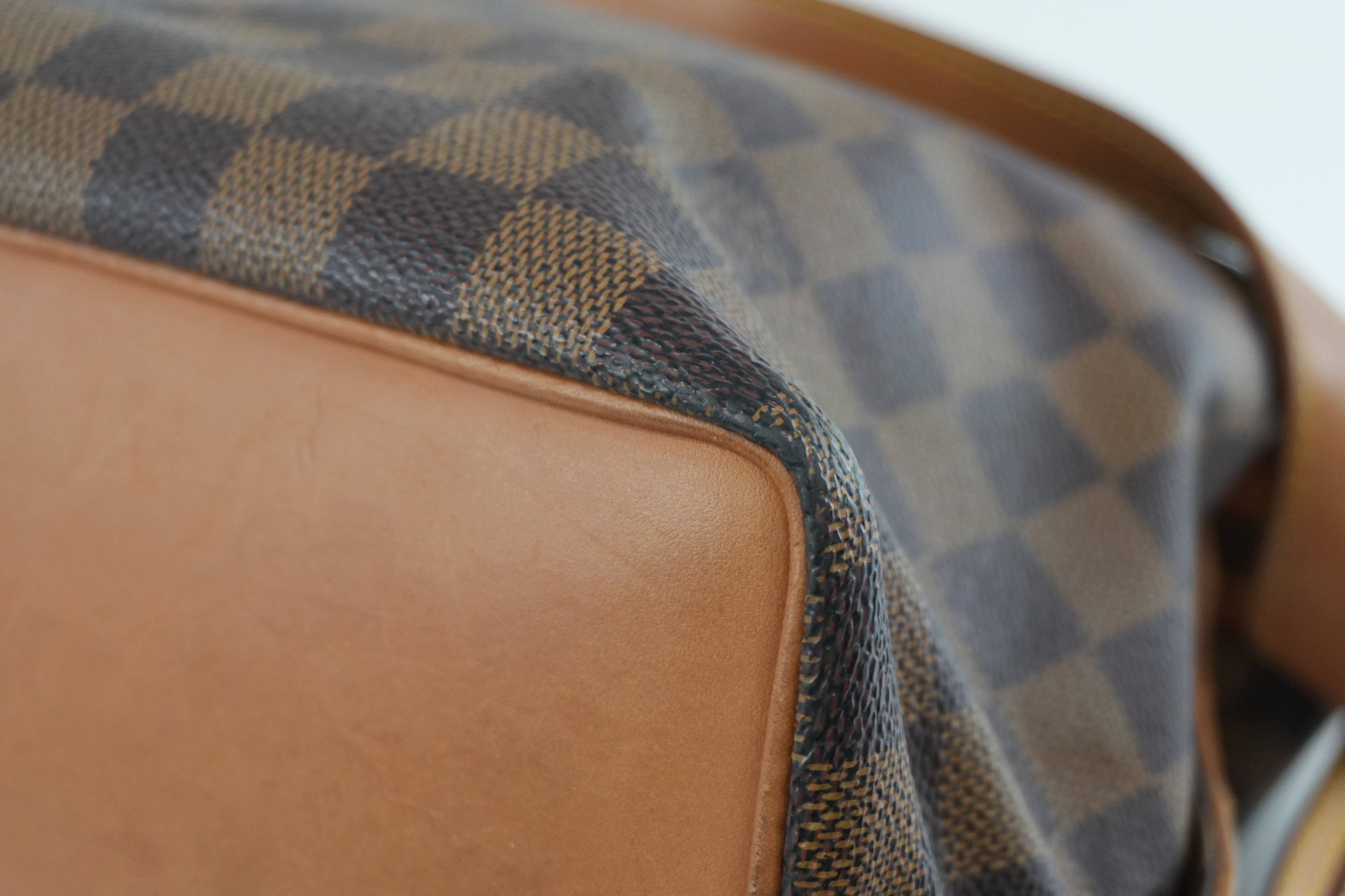 Pre-owned Louis Vuitton Damier Ebene Centenaire Columbine Shoulder Tote Bag