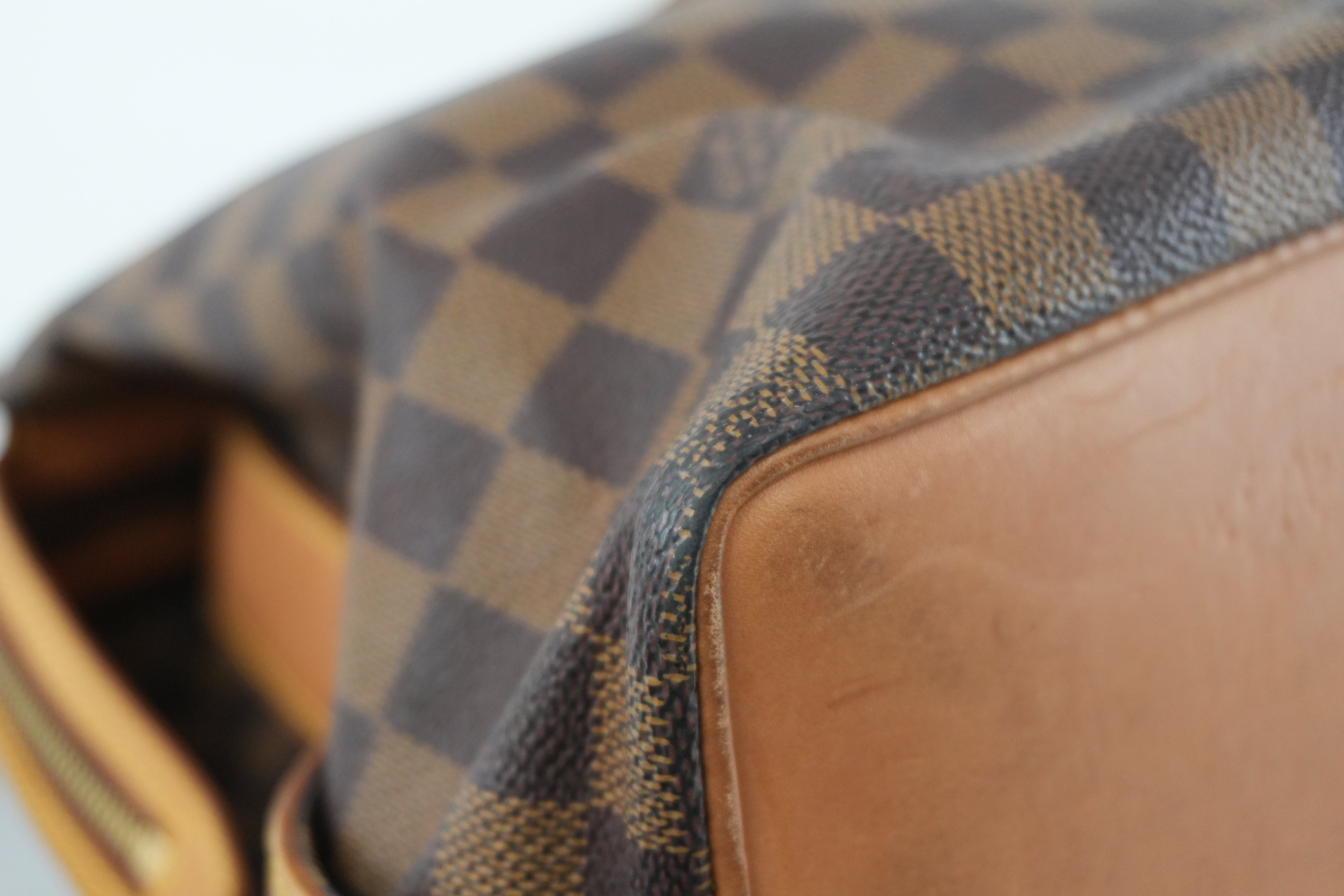 Pre-owned Louis Vuitton Damier Ebene Centenaire Columbine Shoulder Tote Bag