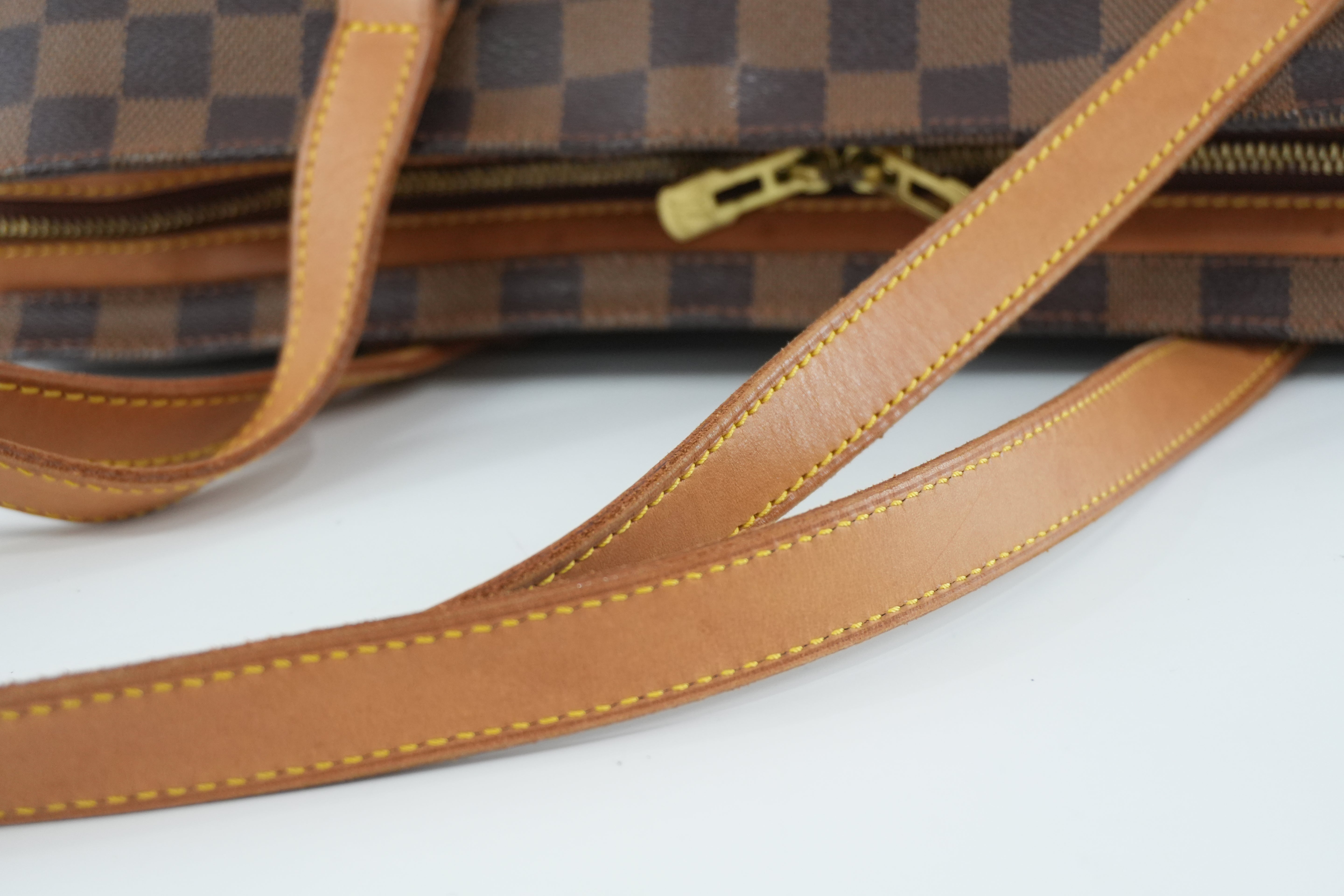 Pre-owned Louis Vuitton Damier Ebene Centenaire Columbine Shoulder Tote Bag