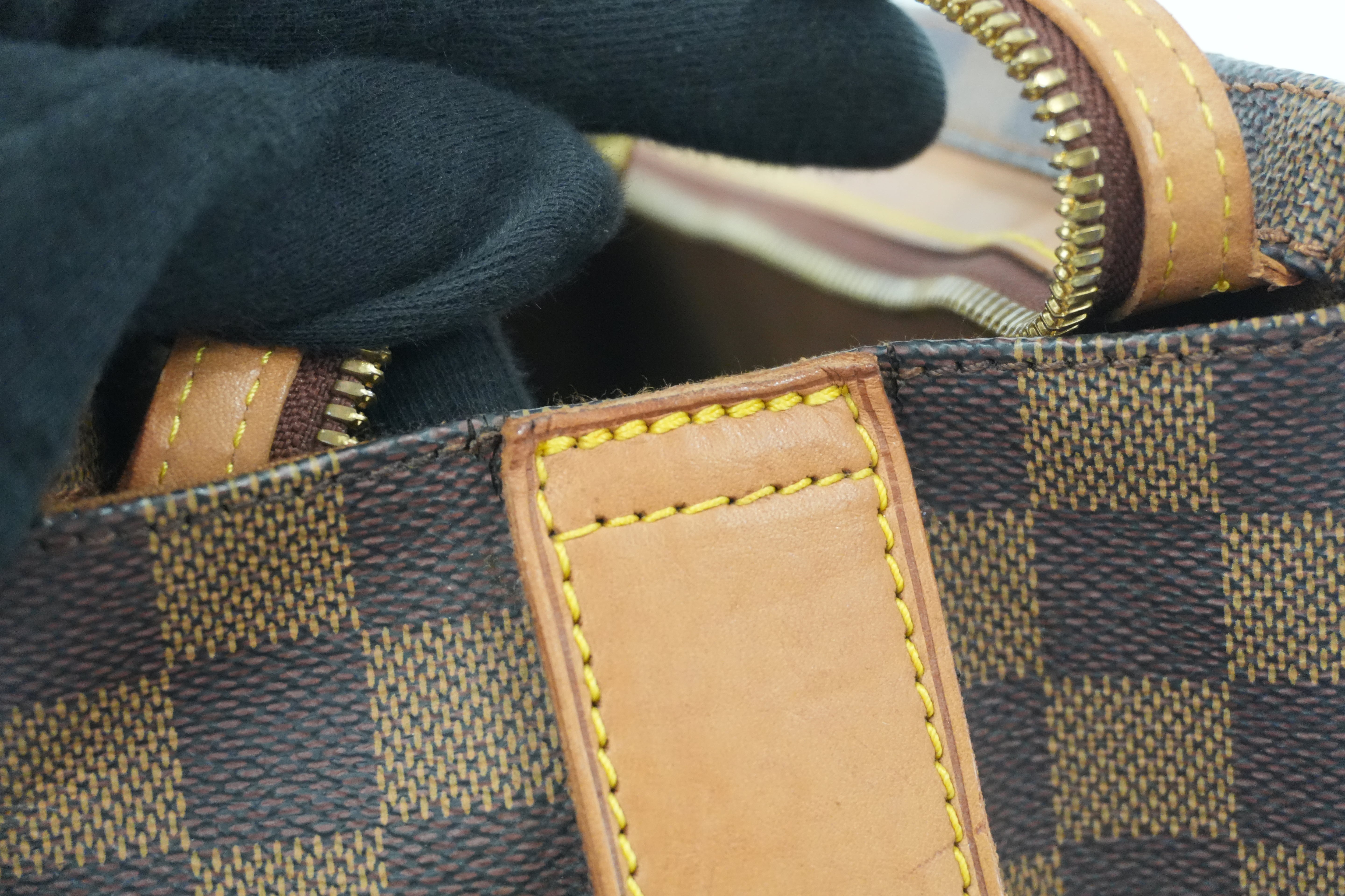 Pre-owned Louis Vuitton Damier Ebene Centenaire Columbine Shoulder Tote Bag