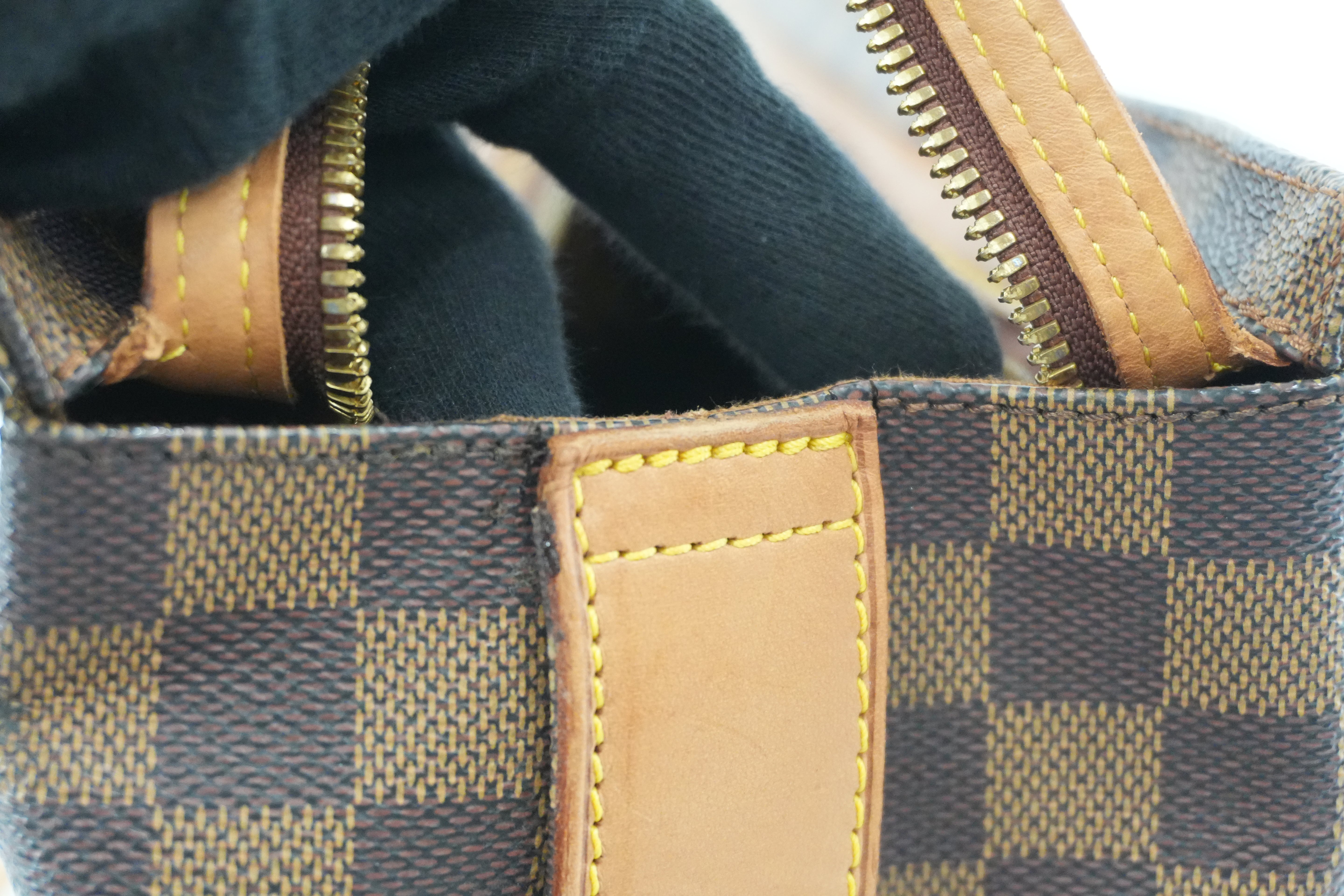 Pre-owned Louis Vuitton Damier Ebene Centenaire Columbine Shoulder Tote Bag