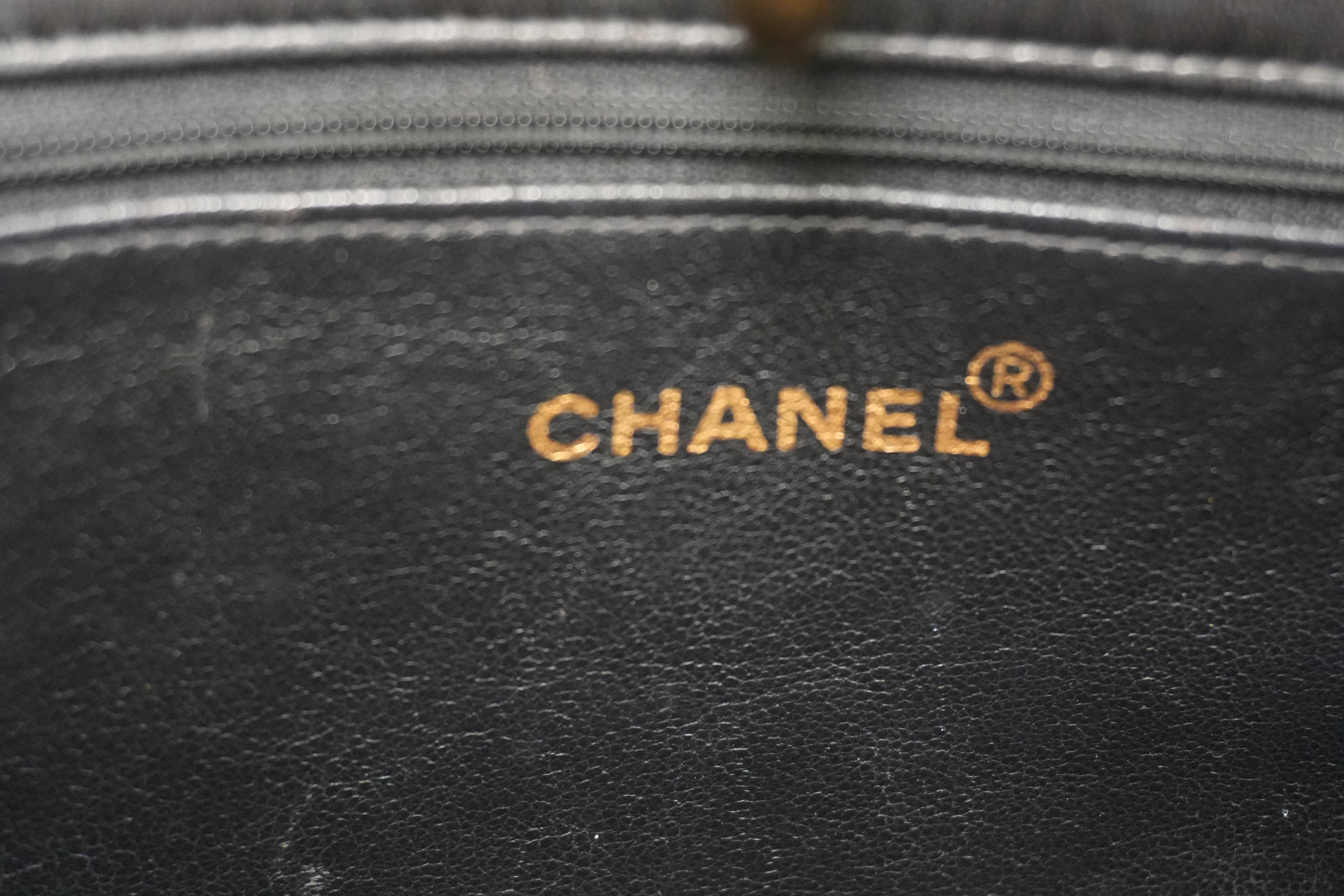 Pre-owned Chanel Patent Lambskin Leather Quilted Tote Bag Black