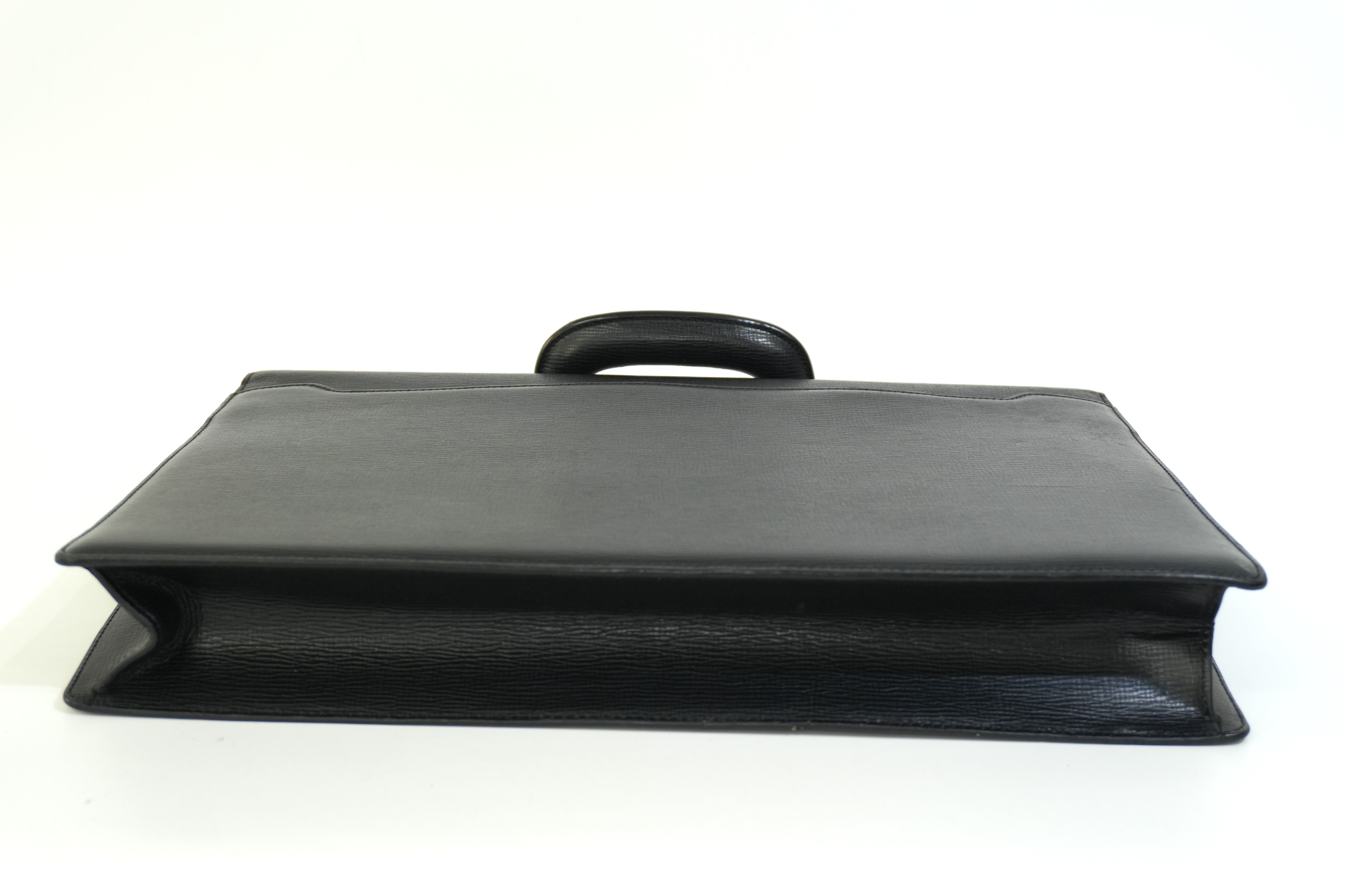 Pre-owned Loewe Leather Briefcase Handbag Black